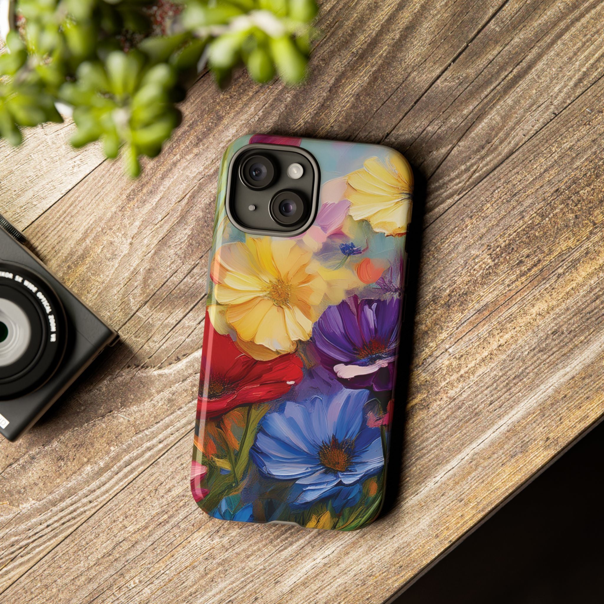 Bold Wildflower Phone Case Bright Hand-Painted Floral Art Vibrant Botanical Design for iPhone & Samsung | Trendy Nature Lover Gift Phone  Galaxy