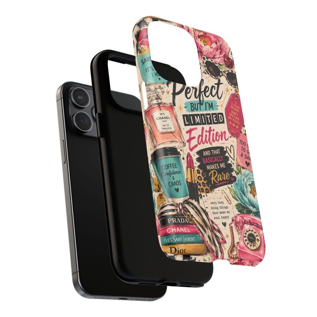 Perfect I'm Limited Edition phone case Tough Magnetic Case has Retro Funny Women's Gift Chic Pink Vintage iPhone & Samsung