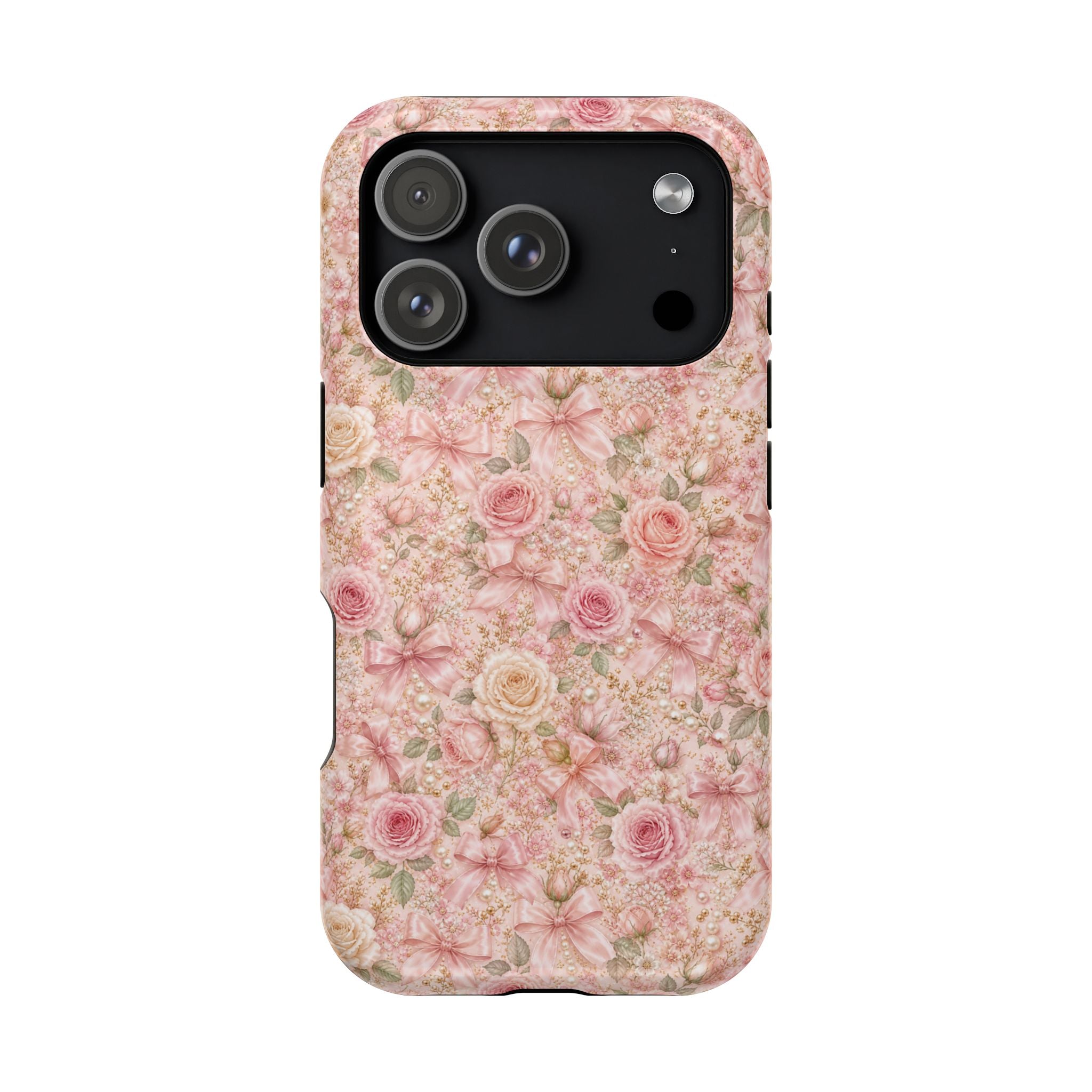 Floral Rose Pattern Magnetic Impact-Resistant Phone Case iPhone and Samsung