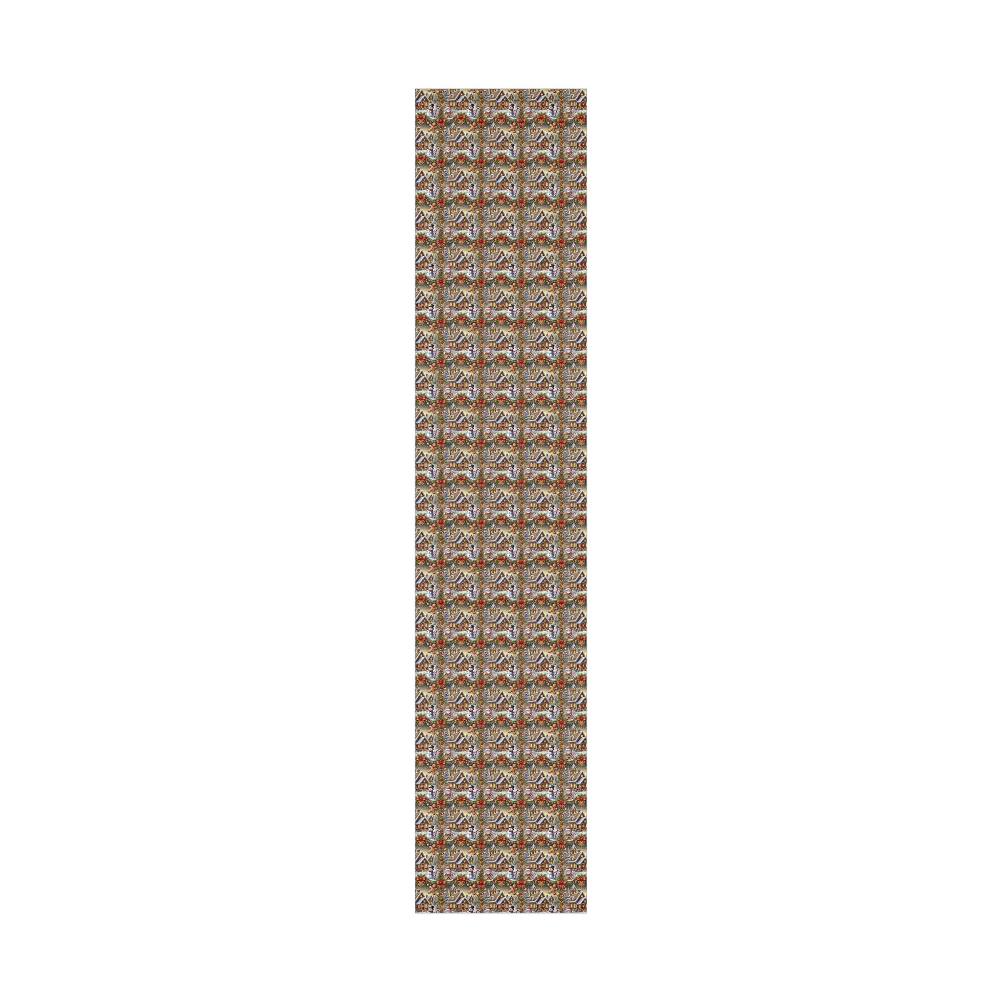 Gingerbread House & Snowman Christmas Wrapping Paper Festive Holiday Gift Wrap with Vibrant Perfect for Christmas Presents and Seasonal Decor - MRSBYVALLE