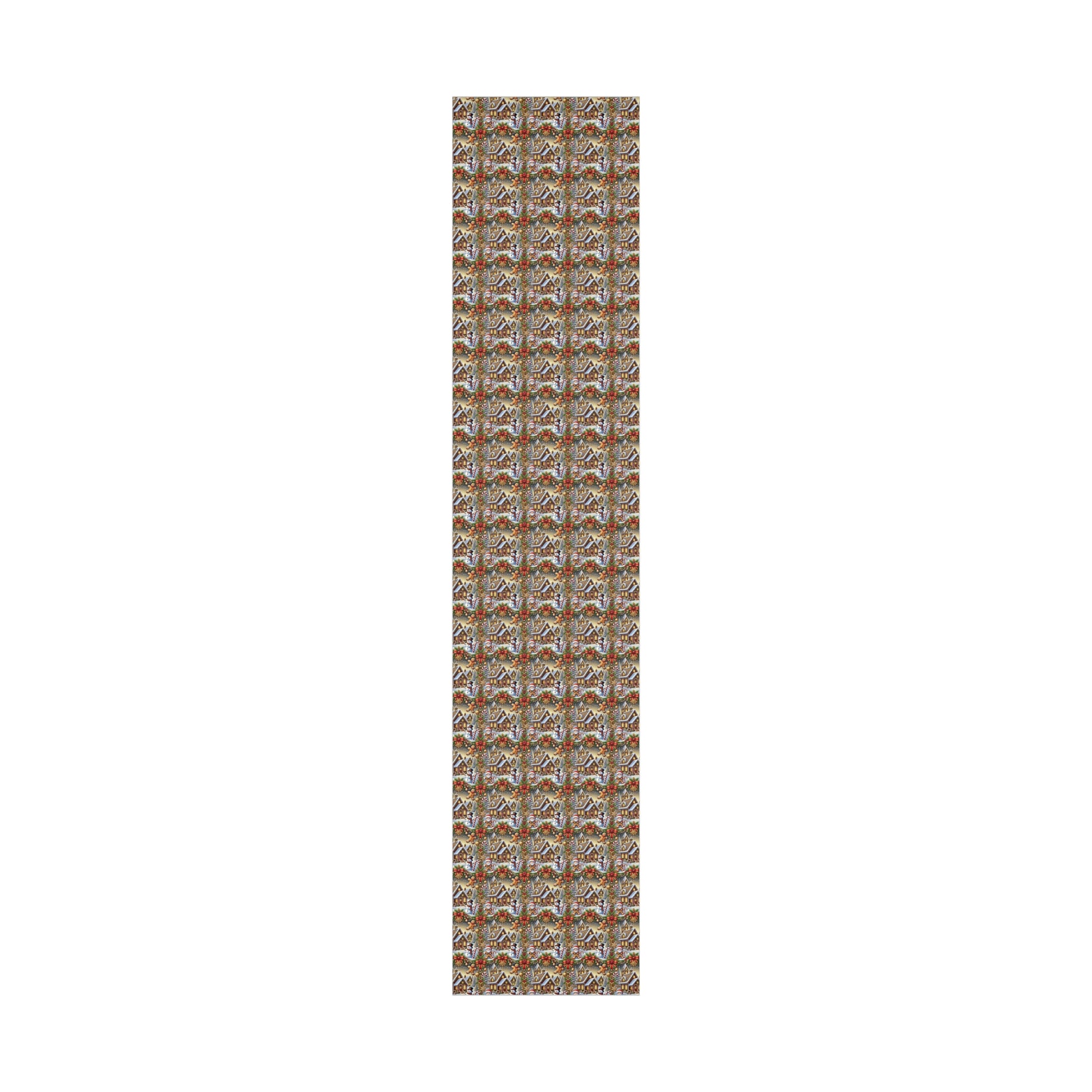 Gingerbread House & Snowman Christmas Wrapping Paper Festive Holiday Gift Wrap with Vibrant Perfect for Christmas Presents and Seasonal Decor - MRSBYVALLE