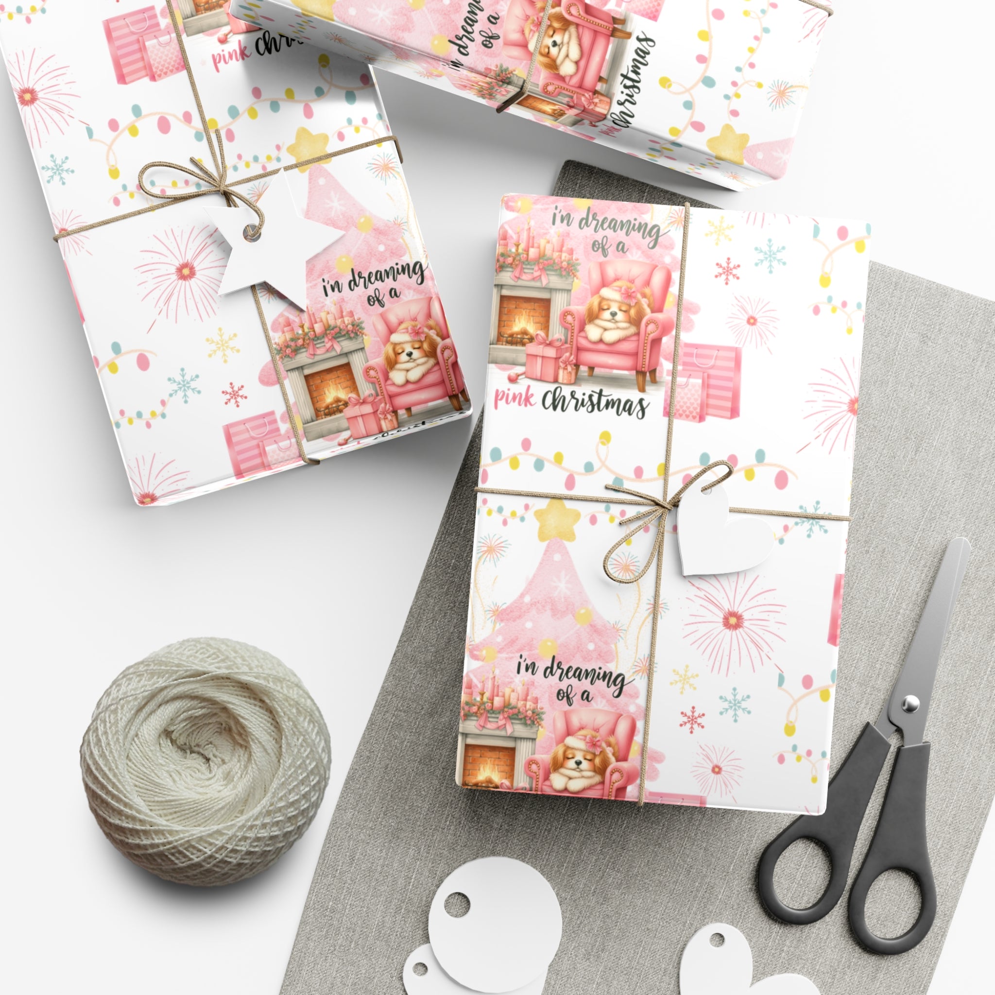 Pink Christmas Pink Gift Wrap Holiday Edition Perfect for Celebrate the Festive Charm in This Limited Christmas Collection Premium Quality - MRSBYVALLE