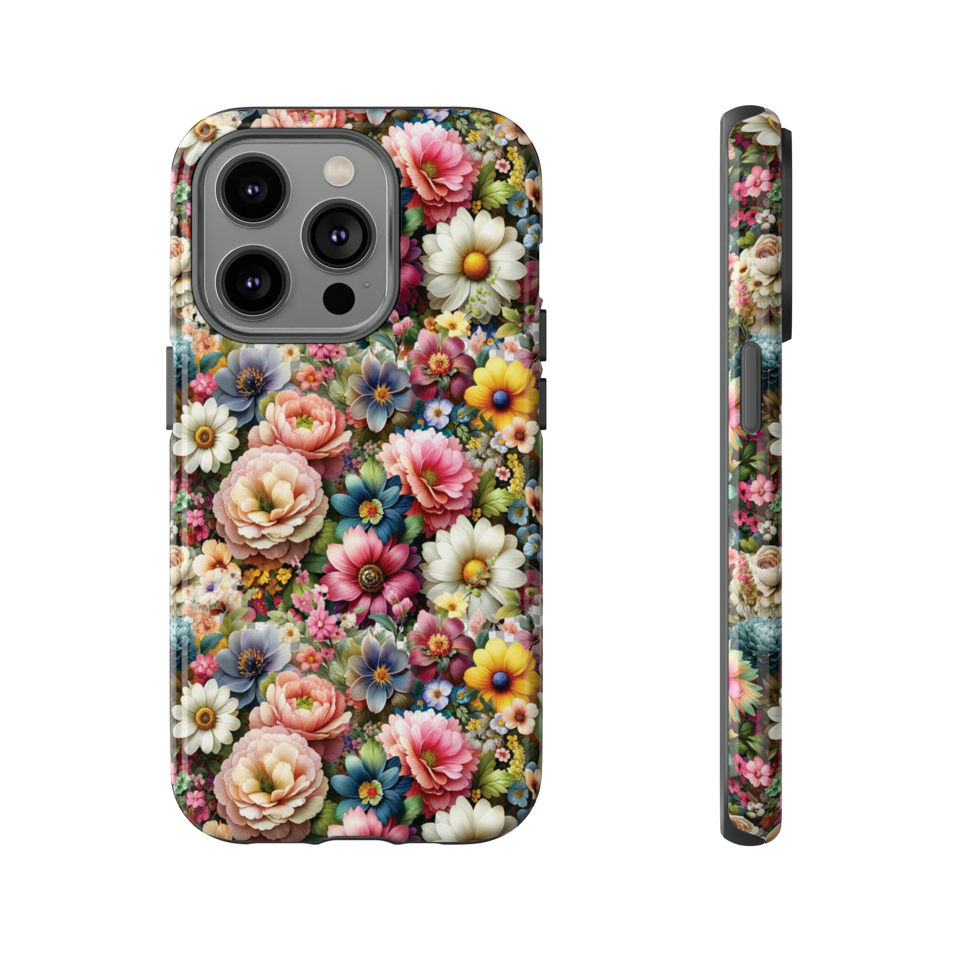 Floral Luxury Phone Tough Case Floral Elegant Durable Stylish for Modern Devices iPhone 15, Samsung iPhone Samsung Accessory Gift for Her.