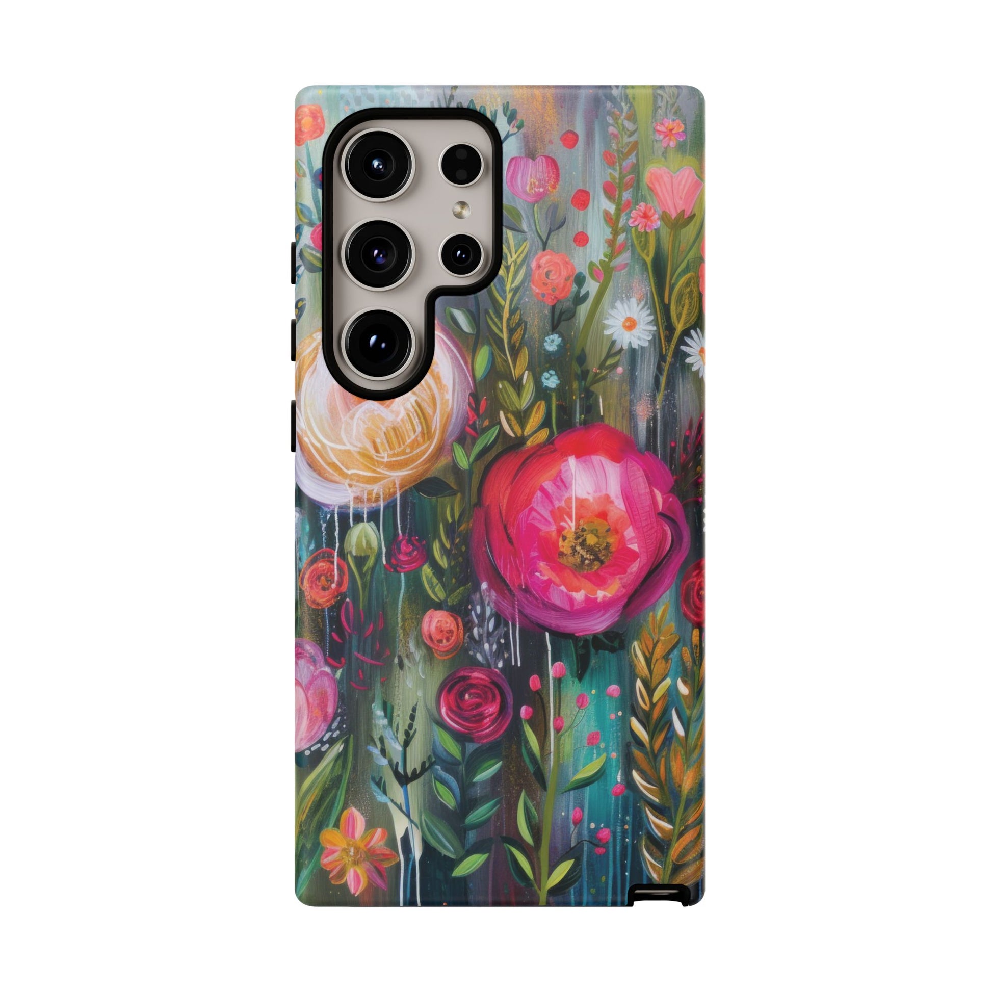 Watercolor Boho Floral Phone Case for iPhone 16 15 14 13 12  21 23 Samsung, and Pixel | Stylish Protective Cover Gift for Her Perfect for Floral Lover