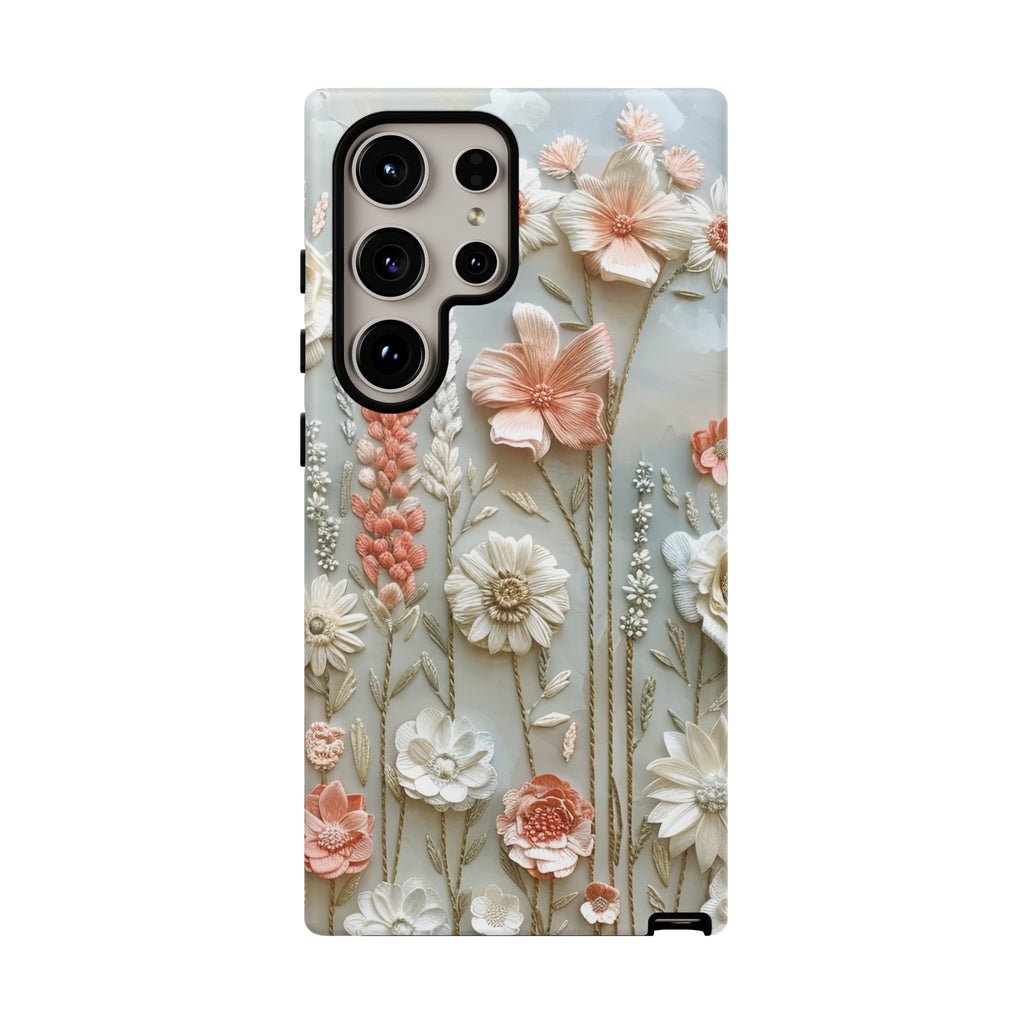 Pastel Wildflowers Protective Phone Case Gift for Her Phone 15, Samsung iPhone Samsung Gift for Her Case iPhone 15, Samsung iPhone Samsung Accessory Gift for Her