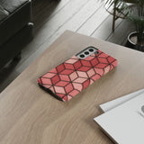Geometric Stained Glass Illusion Phone Case Colorful Abstract Art, Aesthetic Protective Cover for iPhone, Samsung & Google, Unique Gift Idea Mom