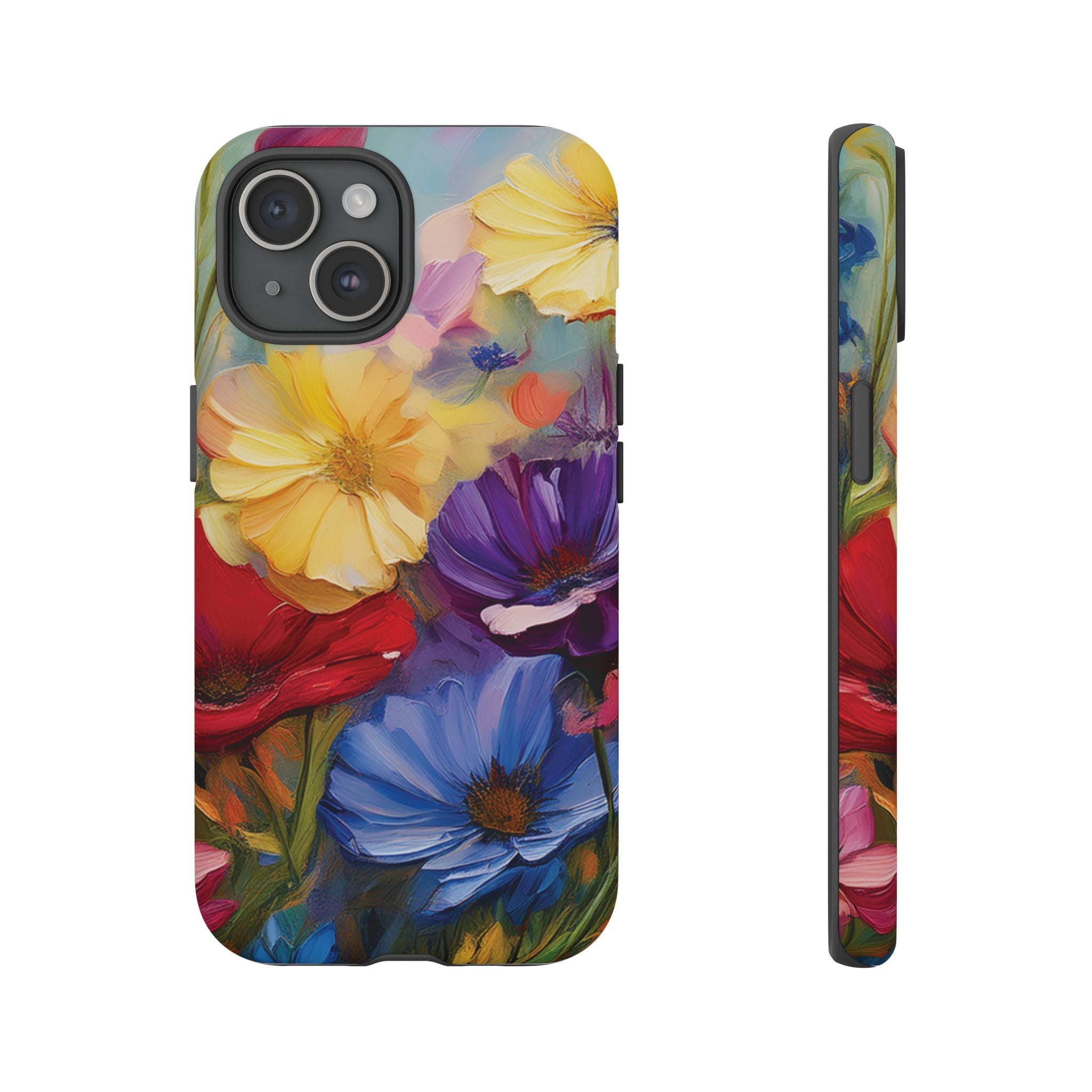 Bold Wildflower Phone Case Bright Hand-Painted Floral Art Vibrant Botanical Design for iPhone & Samsung | Trendy Nature Lover Gift Phone  Galaxy