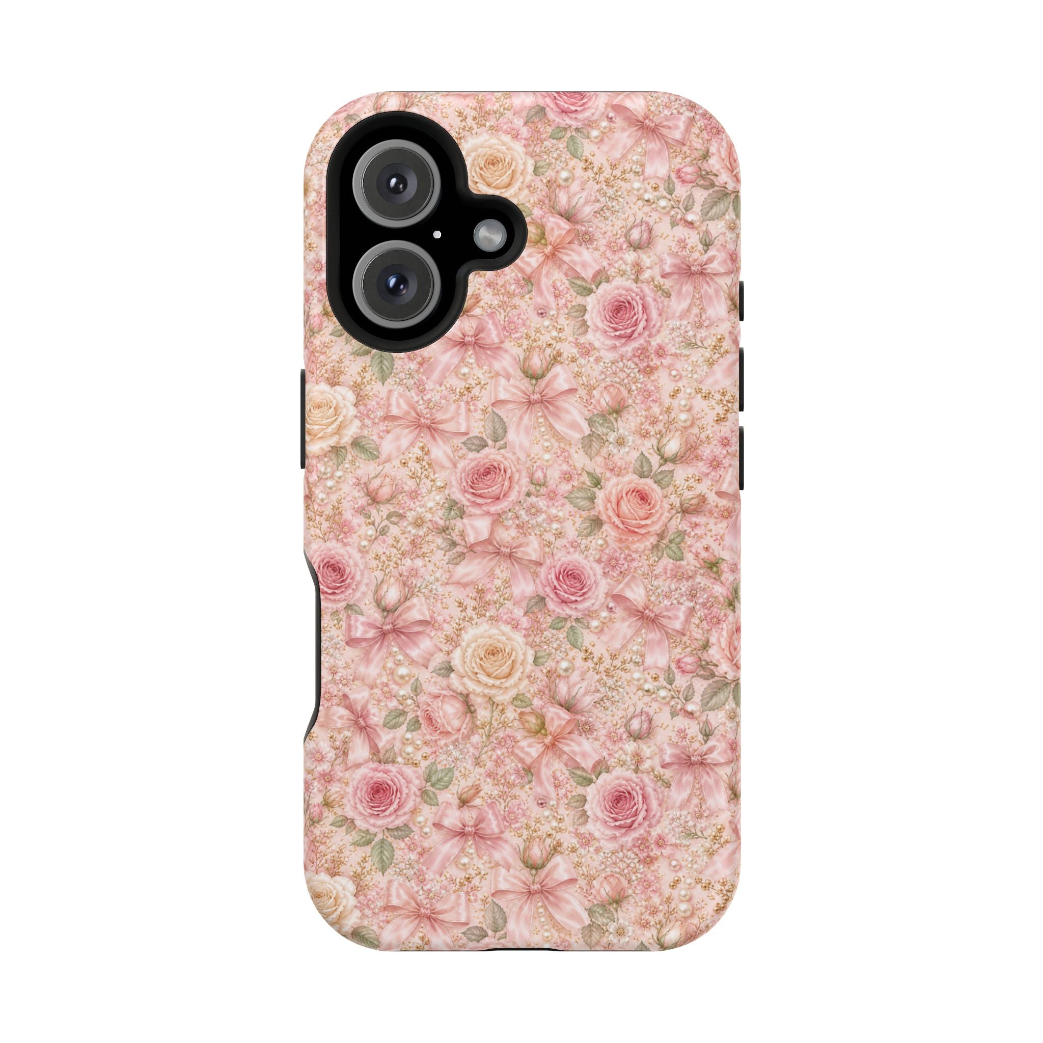 Floral Rose Pattern Magnetic Impact-Resistant Phone Case iPhone and Samsung