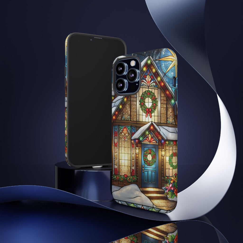 Phone Case - Stain Glass Christmas Unique Holiday Protection Gift for Her