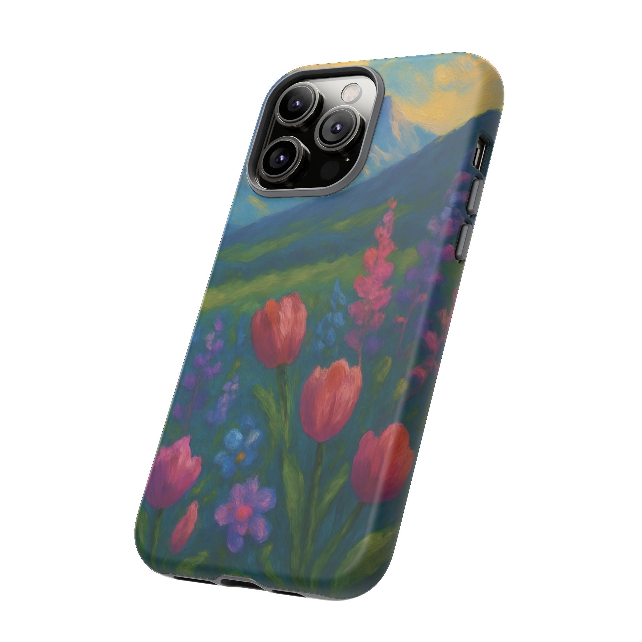 Mountains Wildflowers Phone Case | Vibrant Botanical Floral Design | Nature-Inspired Protective Cover for iPhone & Samsung | Trendy Aesthetic Gift Idea