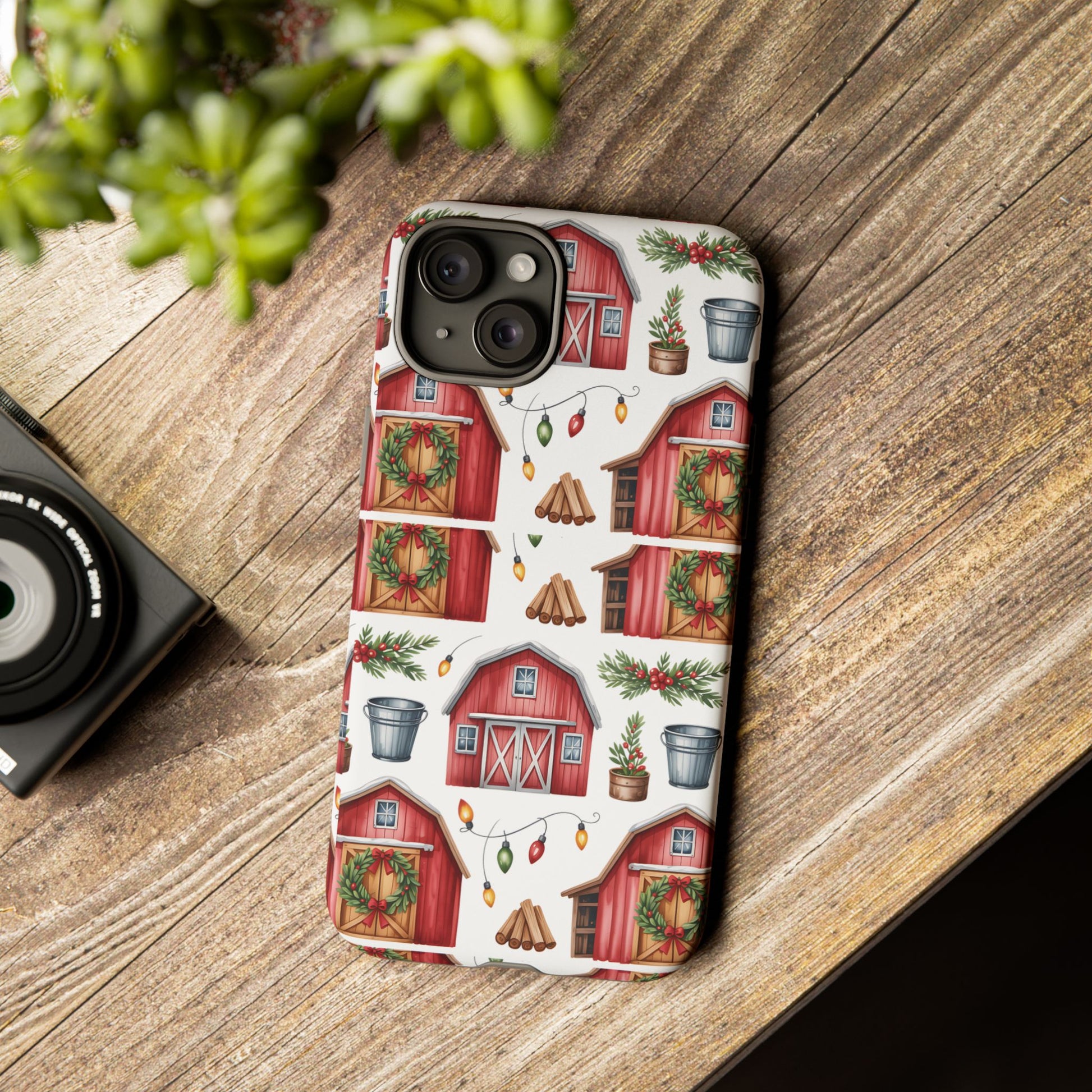 Farmhouse Christmas Design Phone Case - Stylish, Protective Cover for All Models Gift for Mom Accessory Gift for Her