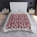 Luxurious Crushed Velvet Blanket Ultra-Soft, Cozy & Stylish | Coquette Pink Bows & Books Design | 50x60 Throw for Elegant Home Decor Perfect for sofas - MRSBYVALLE