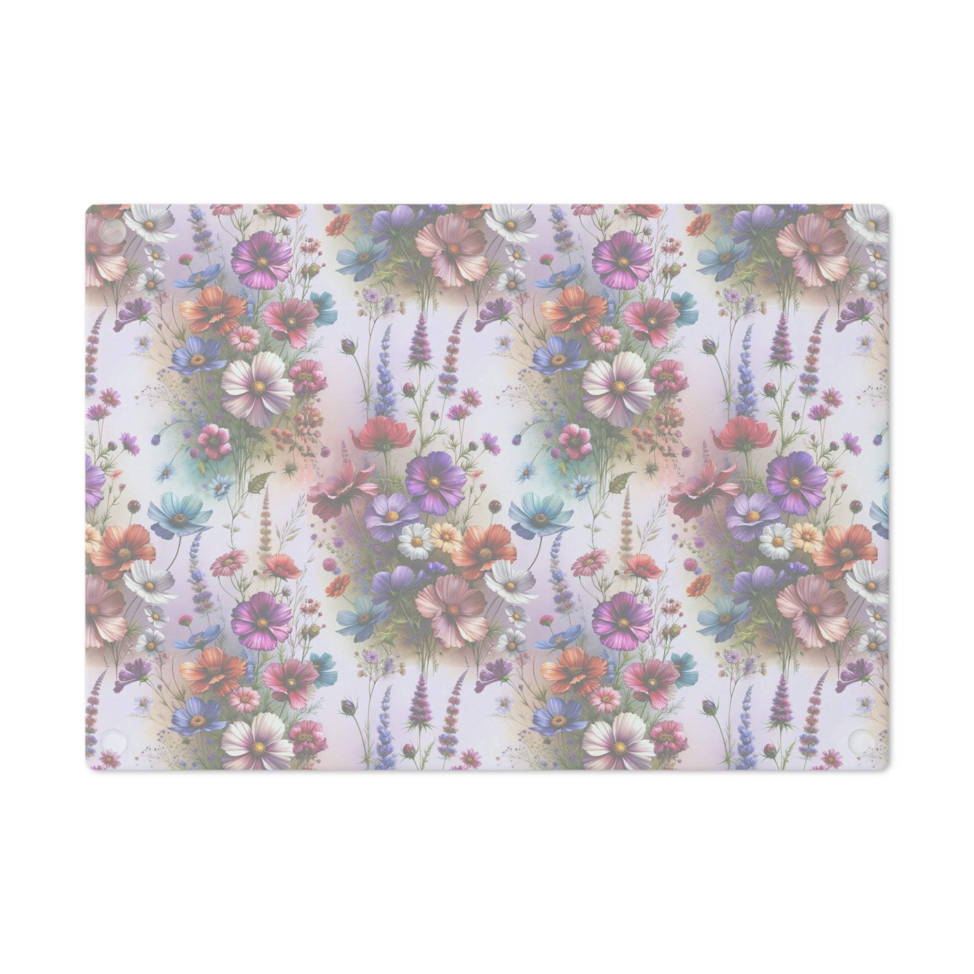 Cutting Board Floral Tempered Glass Cutting Board Durable Kitchen Decor with Elegant Flower Design, Housewarming, New House Gift - MRSBYVALLE