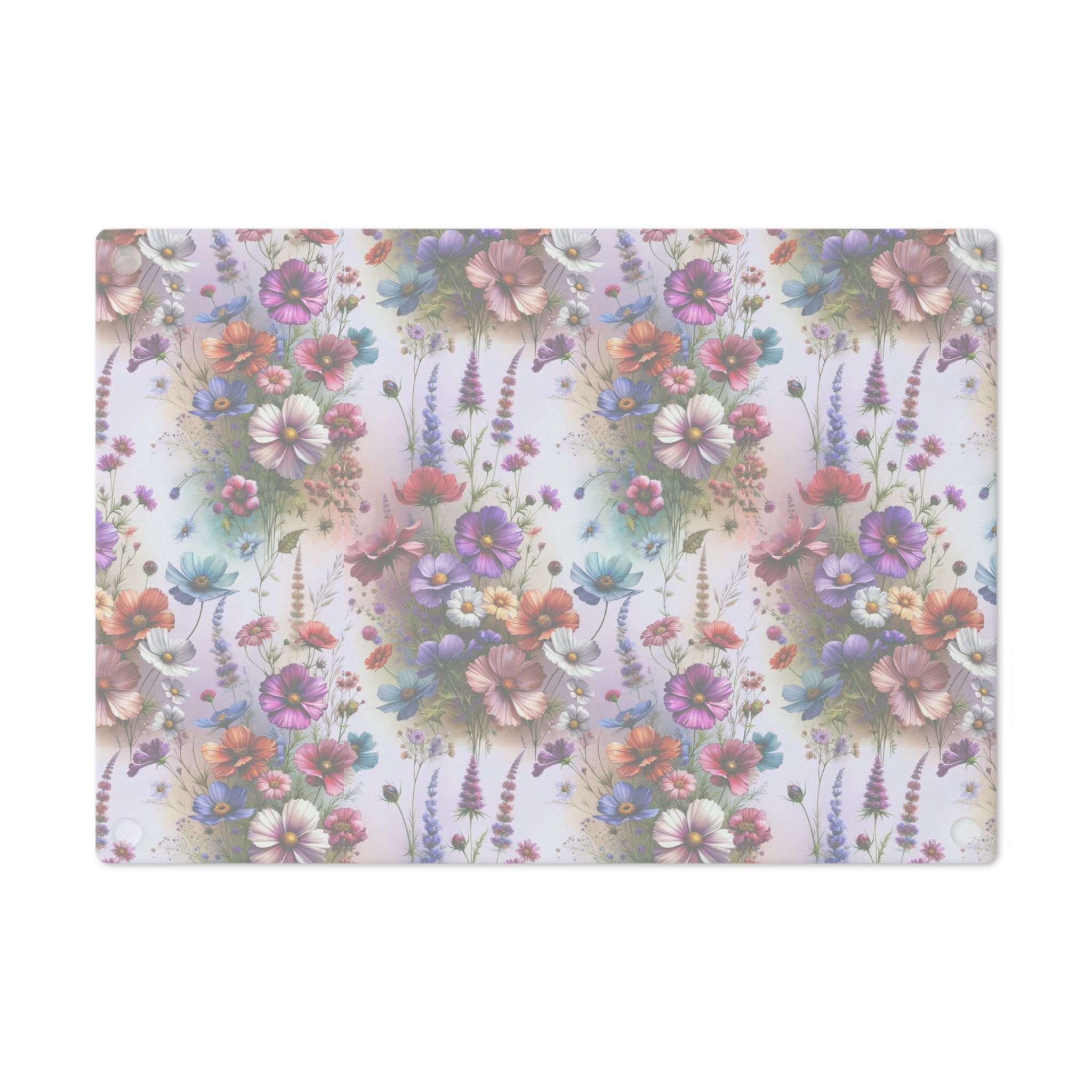 Cutting Board Floral Tempered Glass Cutting Board Durable Kitchen Decor with Elegant Flower Design, Housewarming, New House Gift - MRSBYVALLE