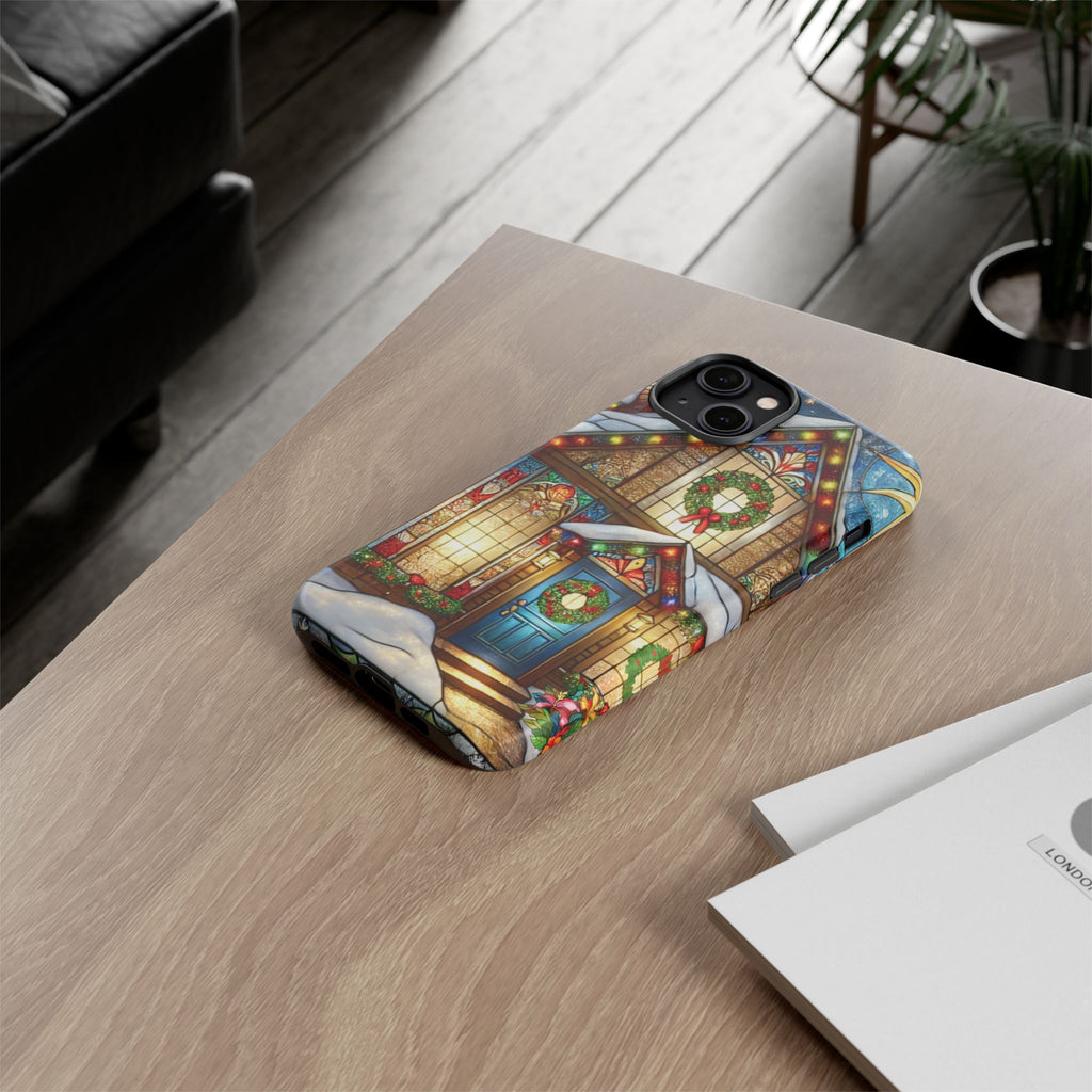 Phone Case - Stain Glass Christmas Unique Holiday Protection Gift for Her