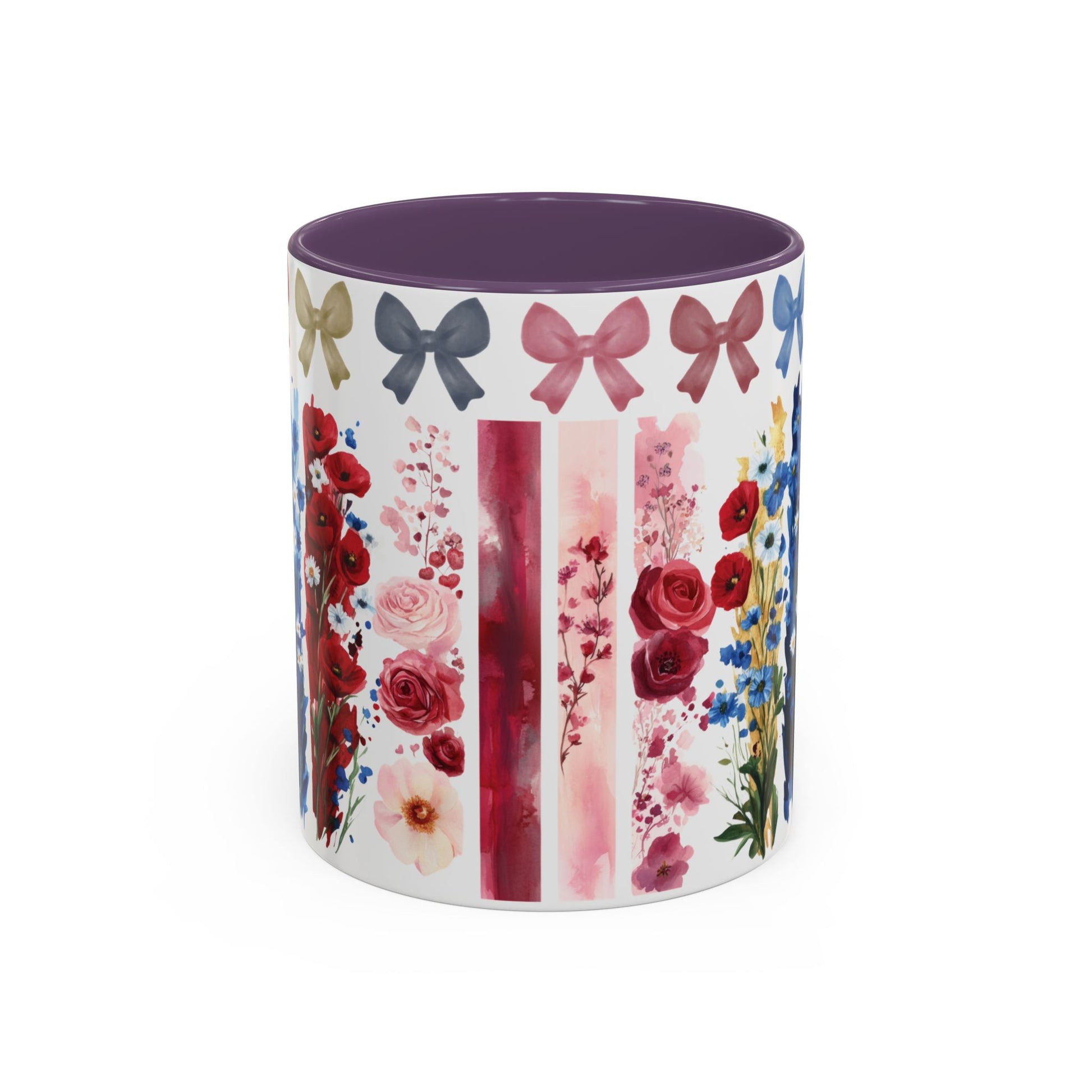 Brushstroke floral With Bows| Christian Mug with Bible Verse | Inspirational Gift for Christians | 11oz and 15oz Ceramic Coffee Mug Cozy Spring Mornings