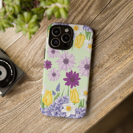 Lavender Yellow Flower Phone Case – Stylish Protective Cover for iPhone & Samsung, Botanical Design, Perfect Gift for Spring & Everyday Elegance