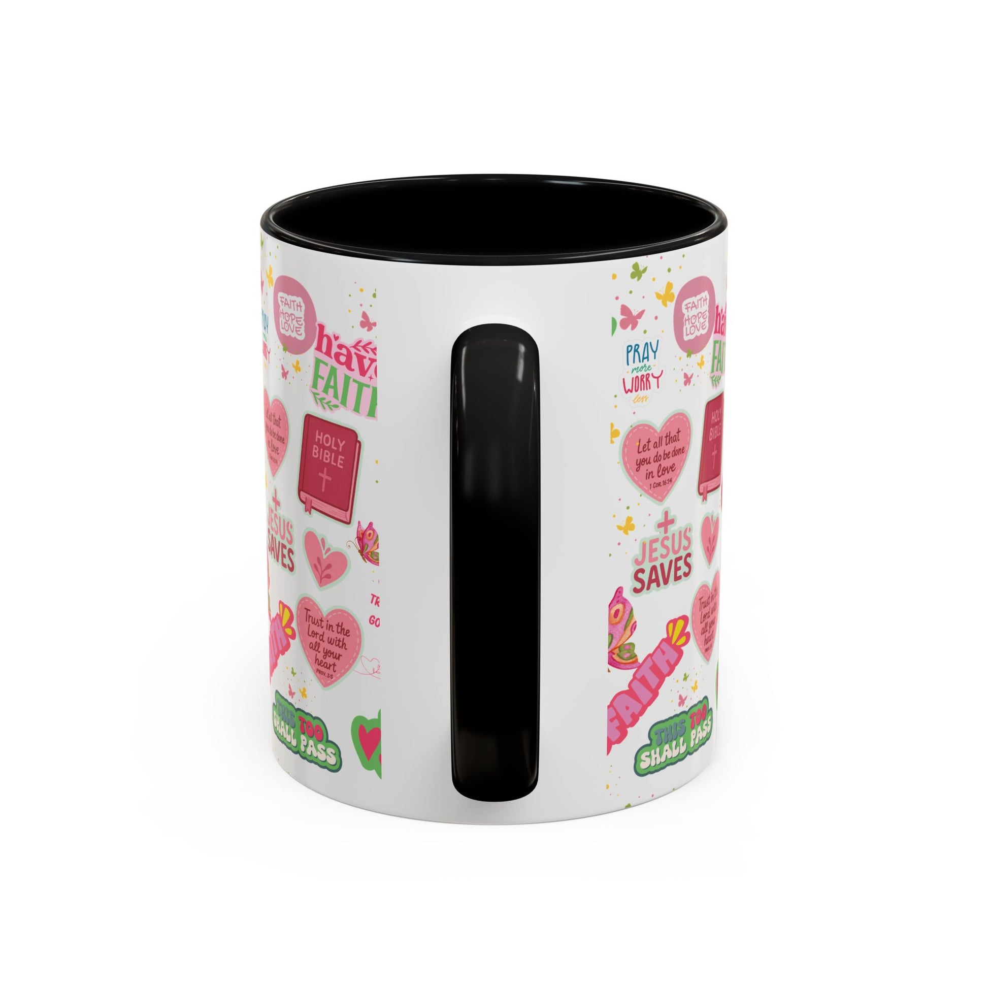 Start Your Day with Faith | Christian Mug with Bible Verse | Inspirational Gift for Christians | 11oz and 15oz Ceramic Coffee Mug Cozy Spring Mornings