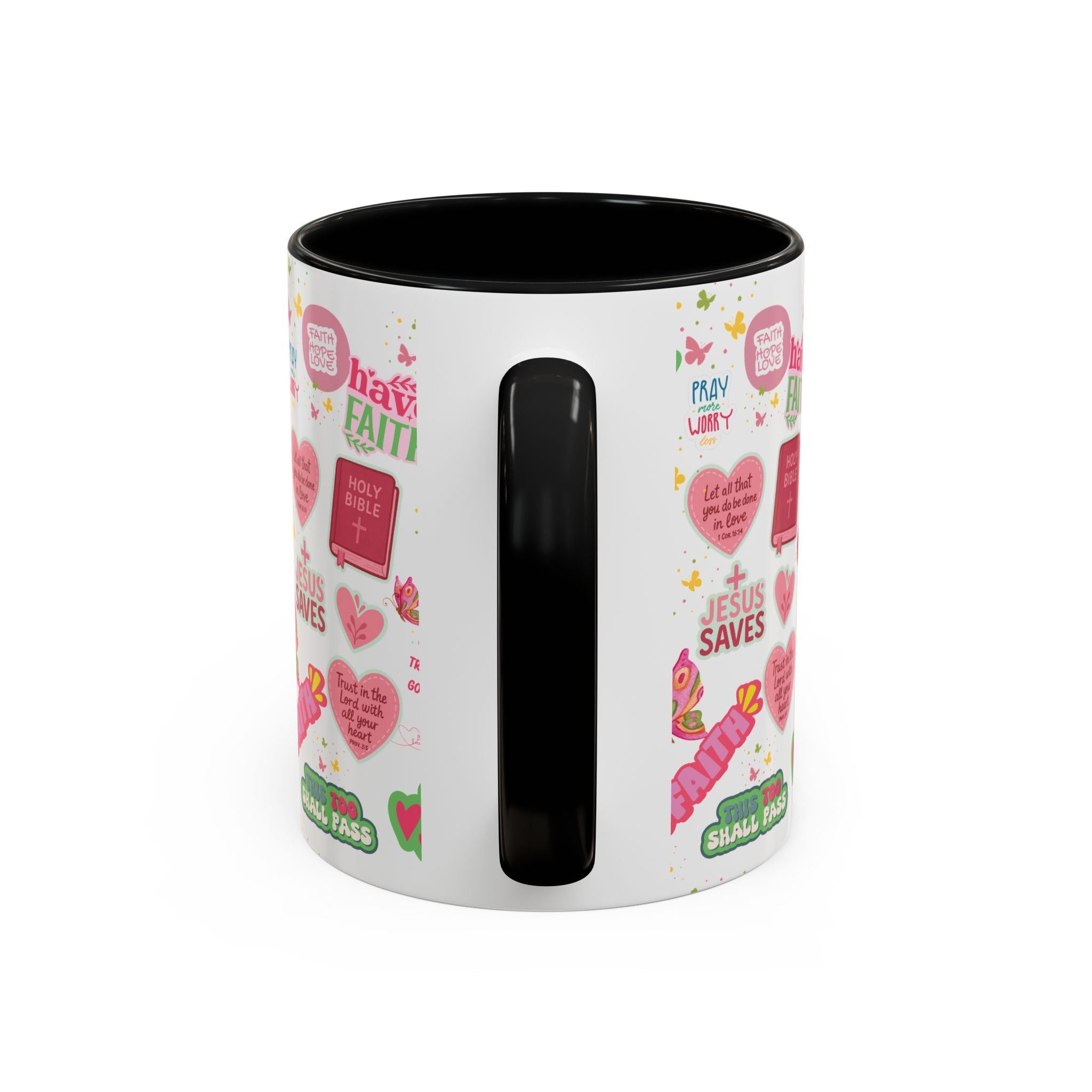 Commencez votre journée avec la foi | Mug chrétien avec verset biblique | Cadeau inspirant pour chrétiens | Mug à café en céramique 325 ml et 443 ml Matins de printemps douillets