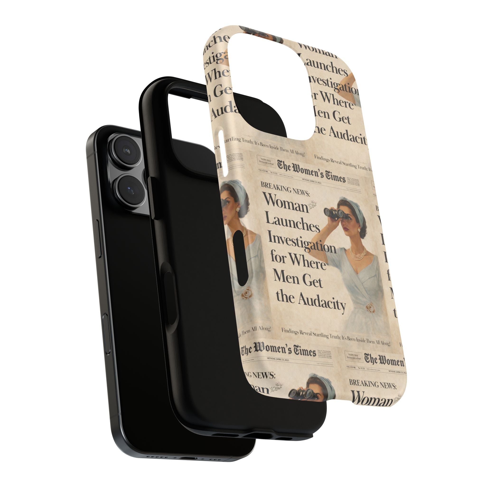 Funny Vintage Sarcastic Women Phone Case | Retro Sarcasm Text Design