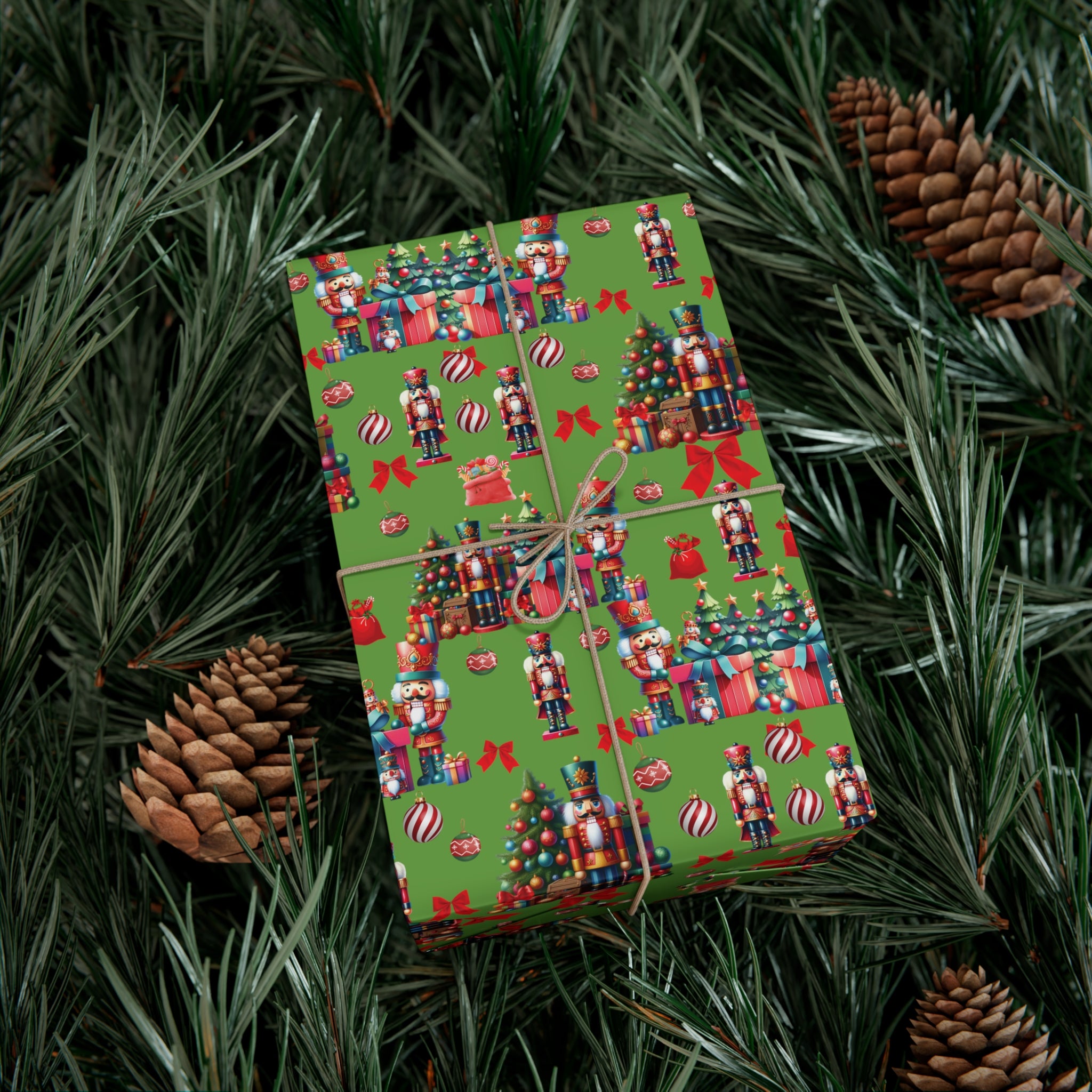 Nutcrackers Christmas Wrapping Paper | Classic Holiday Designs | Nostalgic Gift Wrap | Mid-Century Holiday Patterns | Unique Retro Christmas Decorations | Festive Retro Style Christmas - MRSBYVALLE