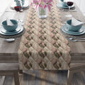 Braided Neutral Table Runner - Rustic Beige Cotton-Poly Dining Accent Dinner