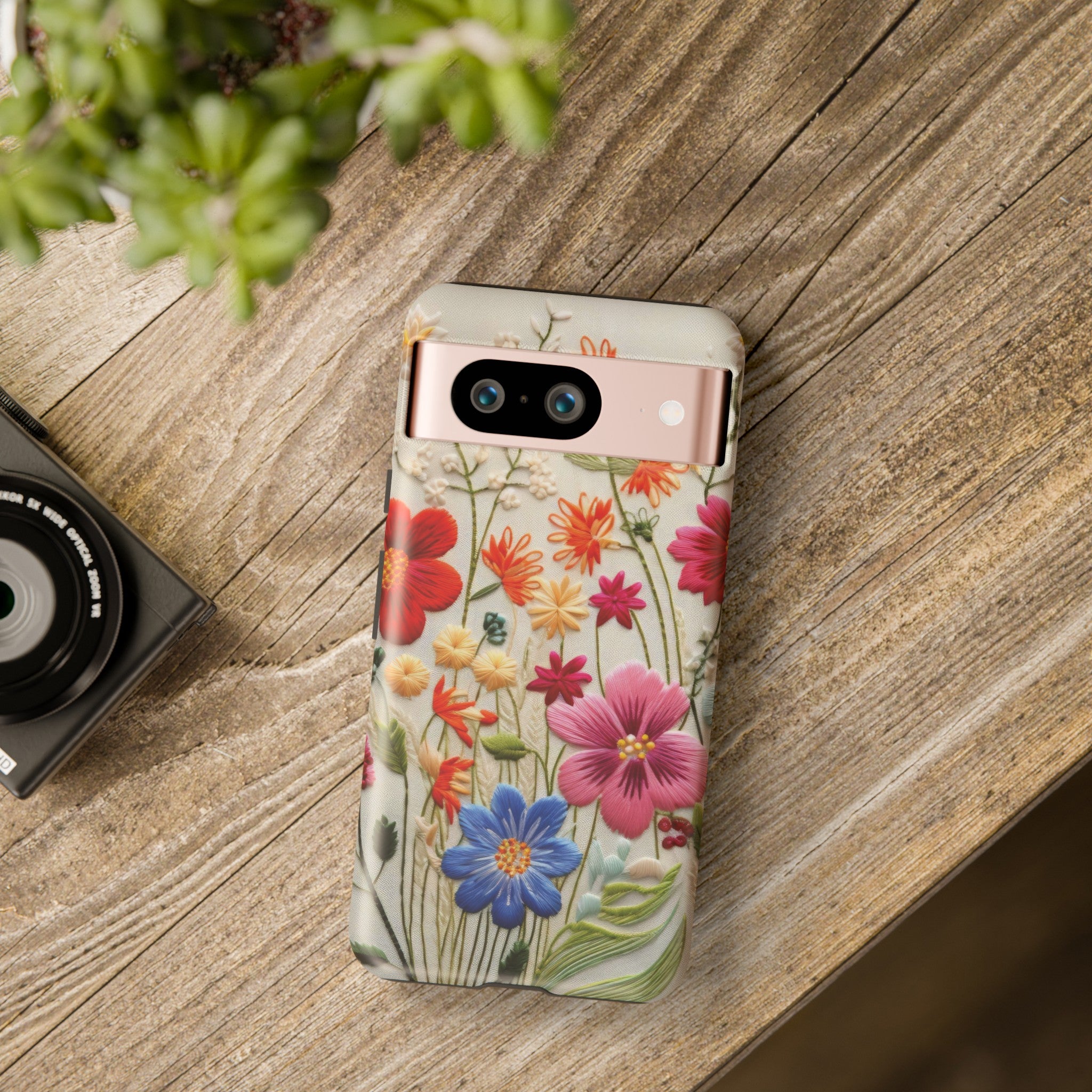 3D Floral Phone Case Elegant Faux Flower Durable for iPhone Samsung Smartphone iPhone 15, 14, 13 Samsung Gift for Mom
