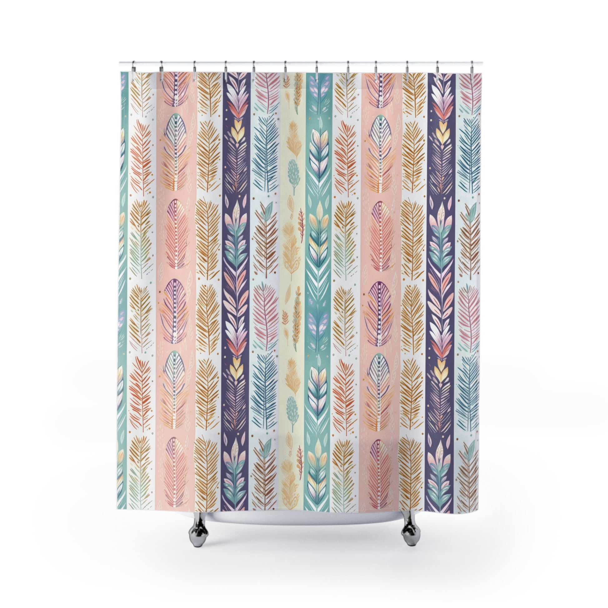 Boho Pastel Housewarming Shower Curtains Feathers Refresh your bathroom with our bursting with color and style. Transform your space and shop now for a vibrant upgrade!