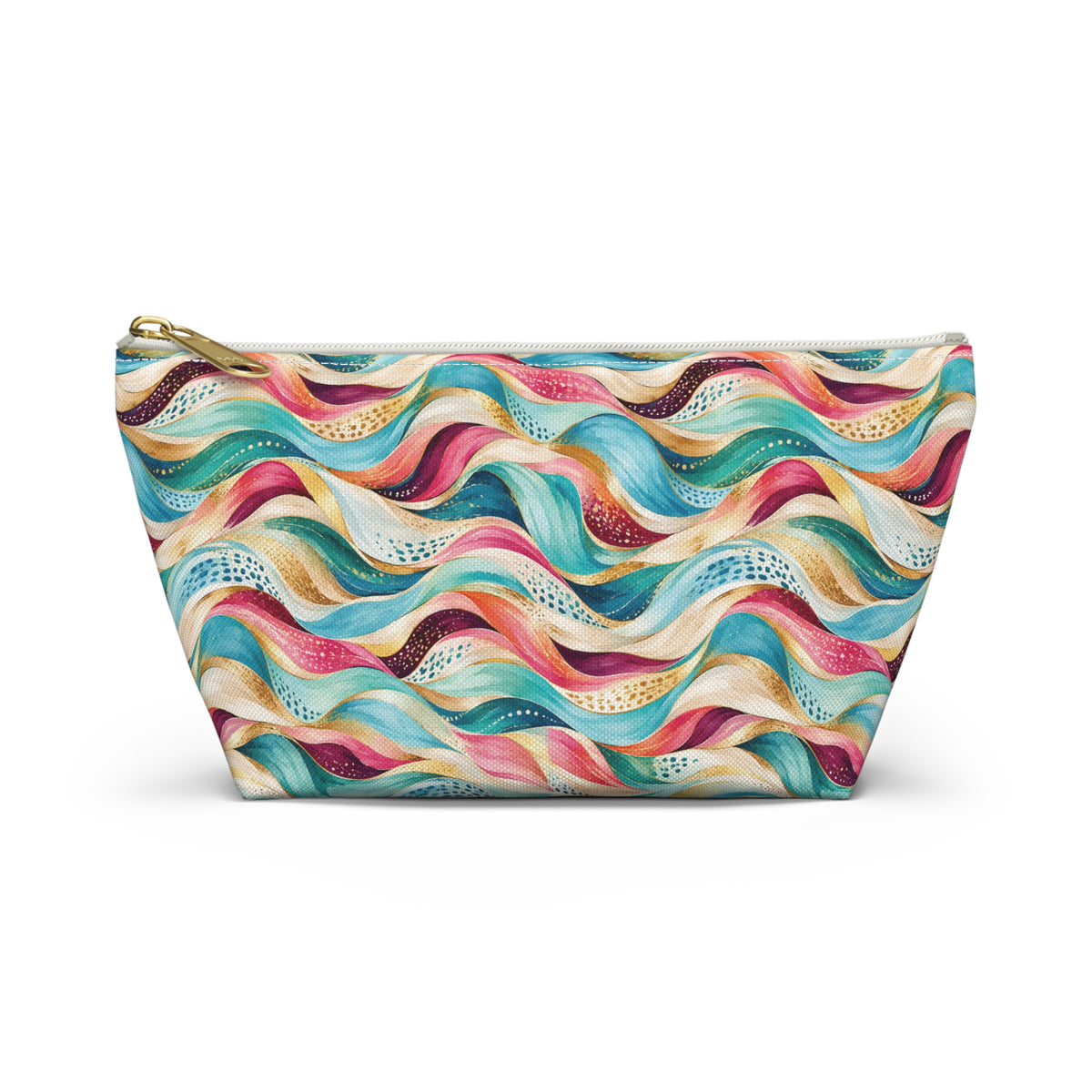 Wavy Rainbow Accessory Pouch – T-Bottom Cosmetic & Travel Organizer
