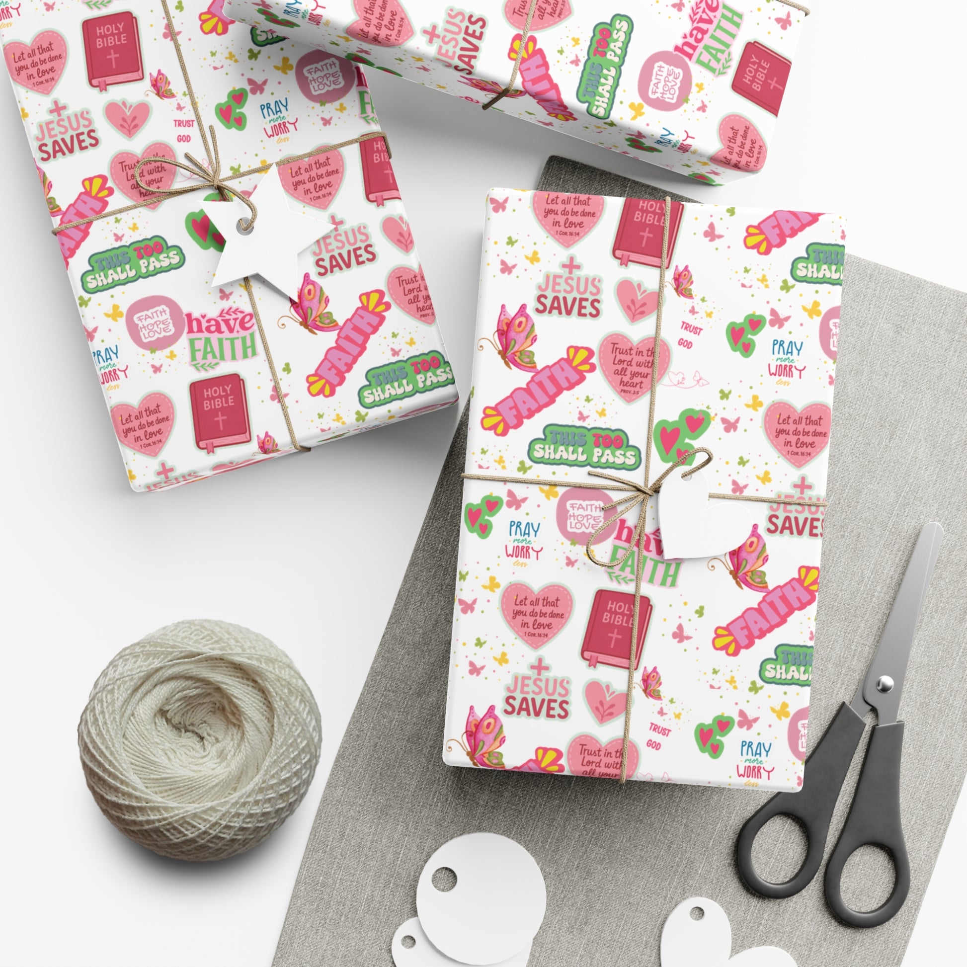 Christian Wrapping Paper | Inspirational Bible Verse Gift Wrap | Faith-Based Wrapping for Birthdays, Holidays, Special Occasions | Scripture Gift Wrap Gifts Moms Weddings