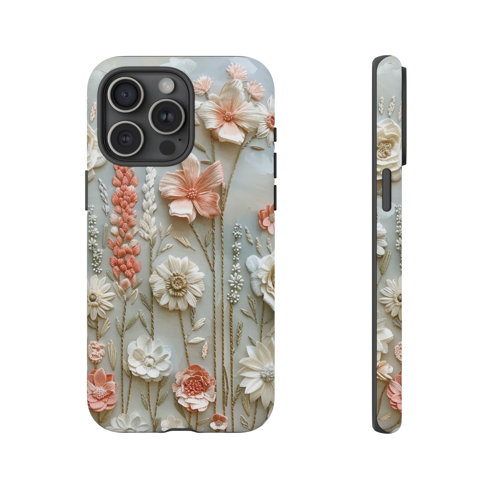 Pastel Wildflowers Protective Phone Case Gift for Her Phone 15, Samsung iPhone Samsung Gift for Her Case iPhone 15, Samsung iPhone Samsung Accessory Gift for Her