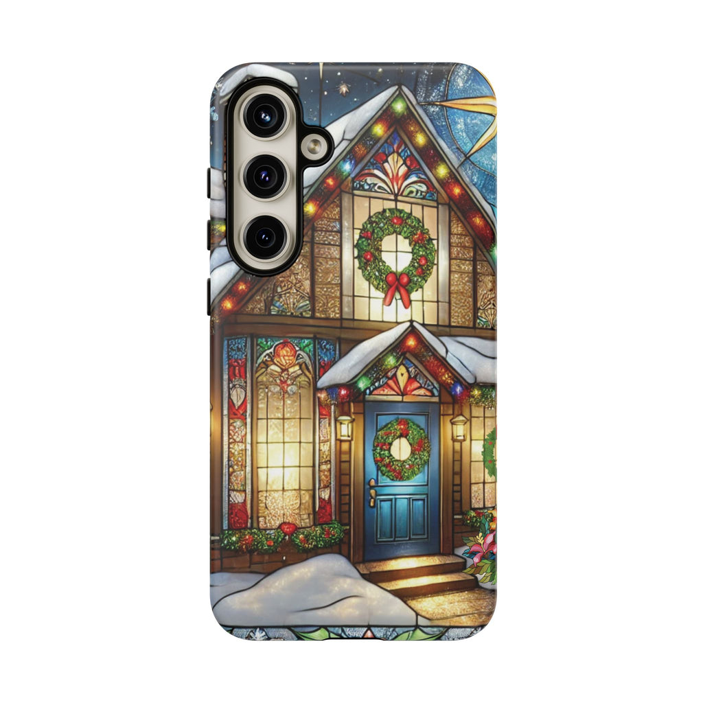 Phone Case - Stain Glass Christmas Unique Holiday Protection Gift for Her