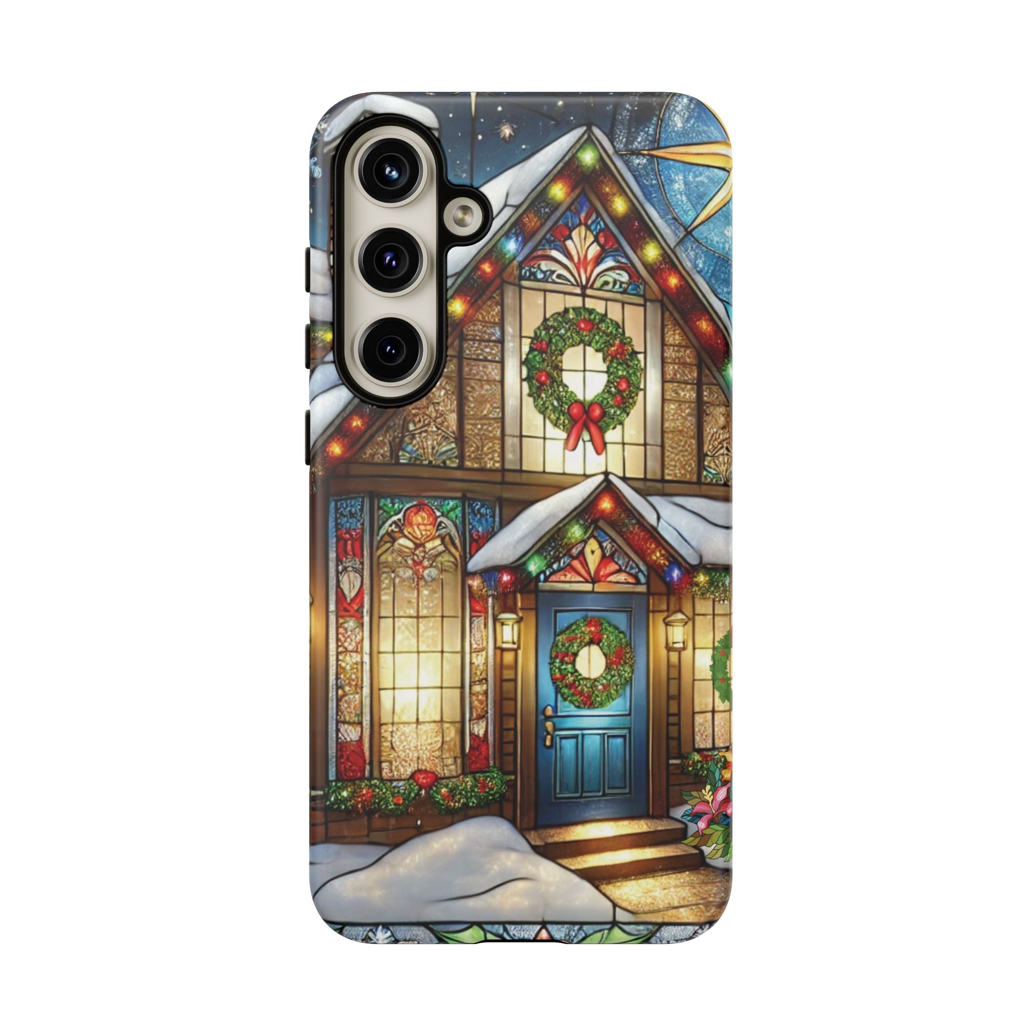 Phone Case - Stain Glass Christmas Unique Holiday Protection Gift for Her