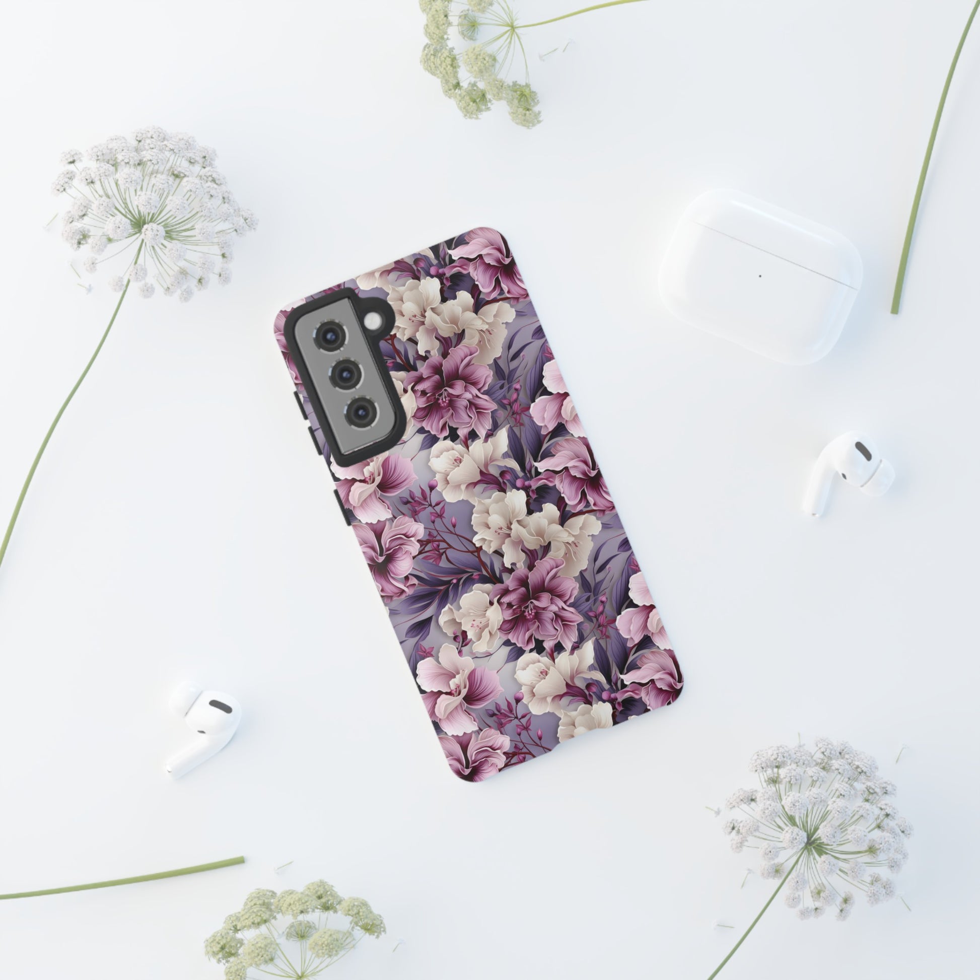 Lavender Flowers Protective Phone Case Gift for Her Phone 15, Samsung iPhone Samsung Gift for Her Case iPhone 15, Samsung