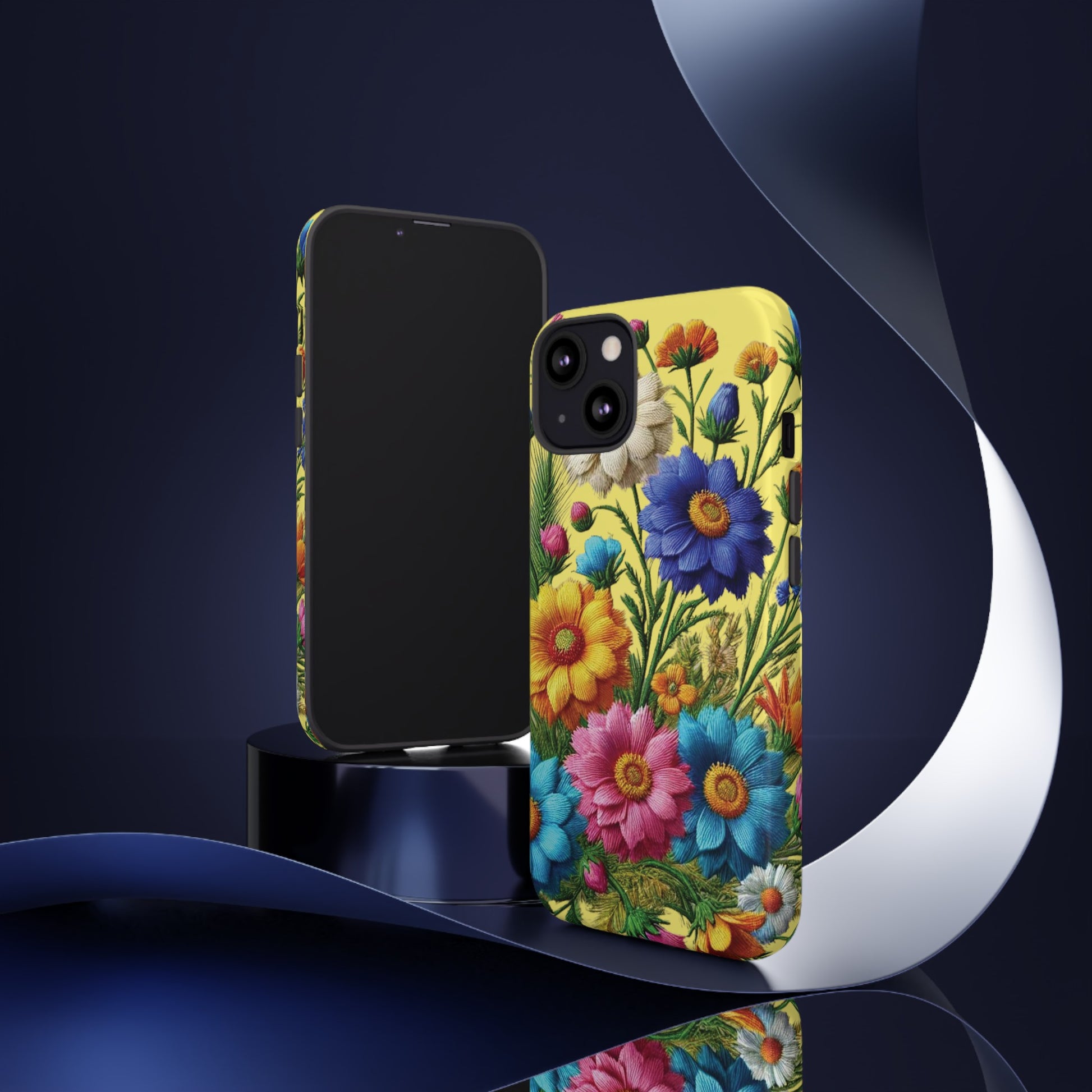 Phone Case Yellow Bright Floral Protective Phone Case Gift for Her Phone 15, Samsung iPhone Samsung  iPhone 15, Samsung iPhone Samsung Accessory Gift for Her