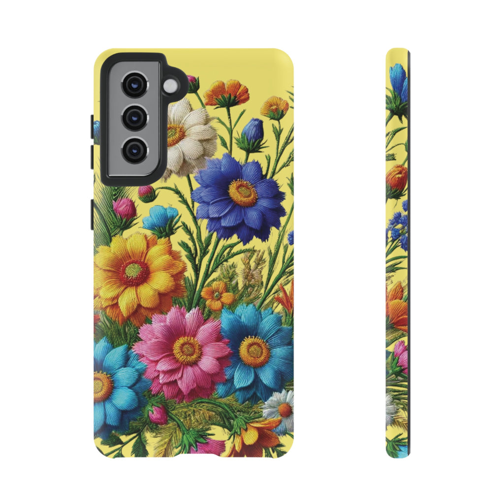 Phone Case Yellow Bright Floral Protective Phone Case Gift for Her Phone 15, Samsung iPhone Samsung  iPhone 15, Samsung iPhone Samsung Accessory Gift for Her