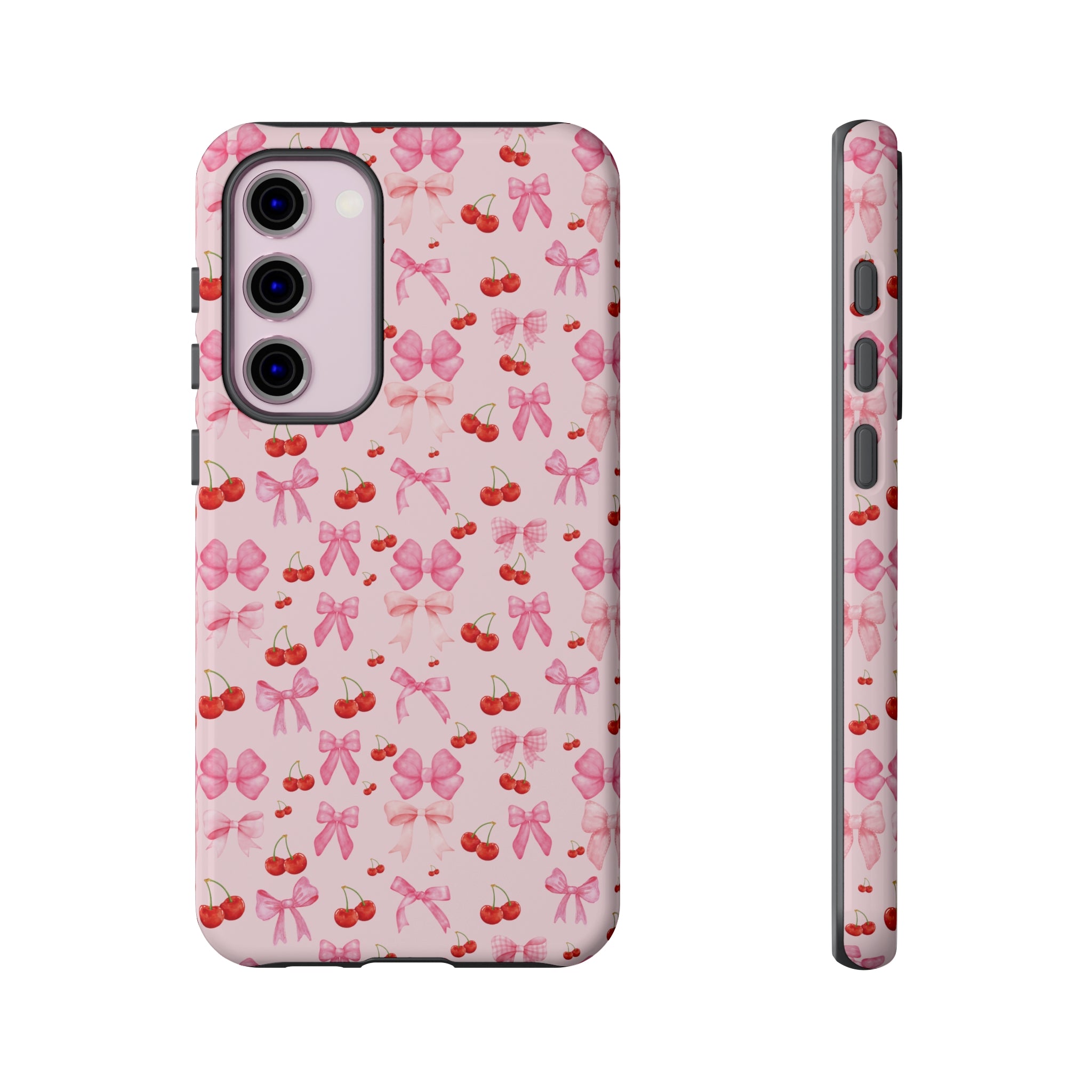 Coquette phone case Cherry Coquette Ribbon Bow iPhone Case Fruity, Girly Gift for Her Phone 15, Samsung iPhone Samsung Gift for Her Case iPhone 15, Samsung iPhone Samsung Accessory Gift for Her.