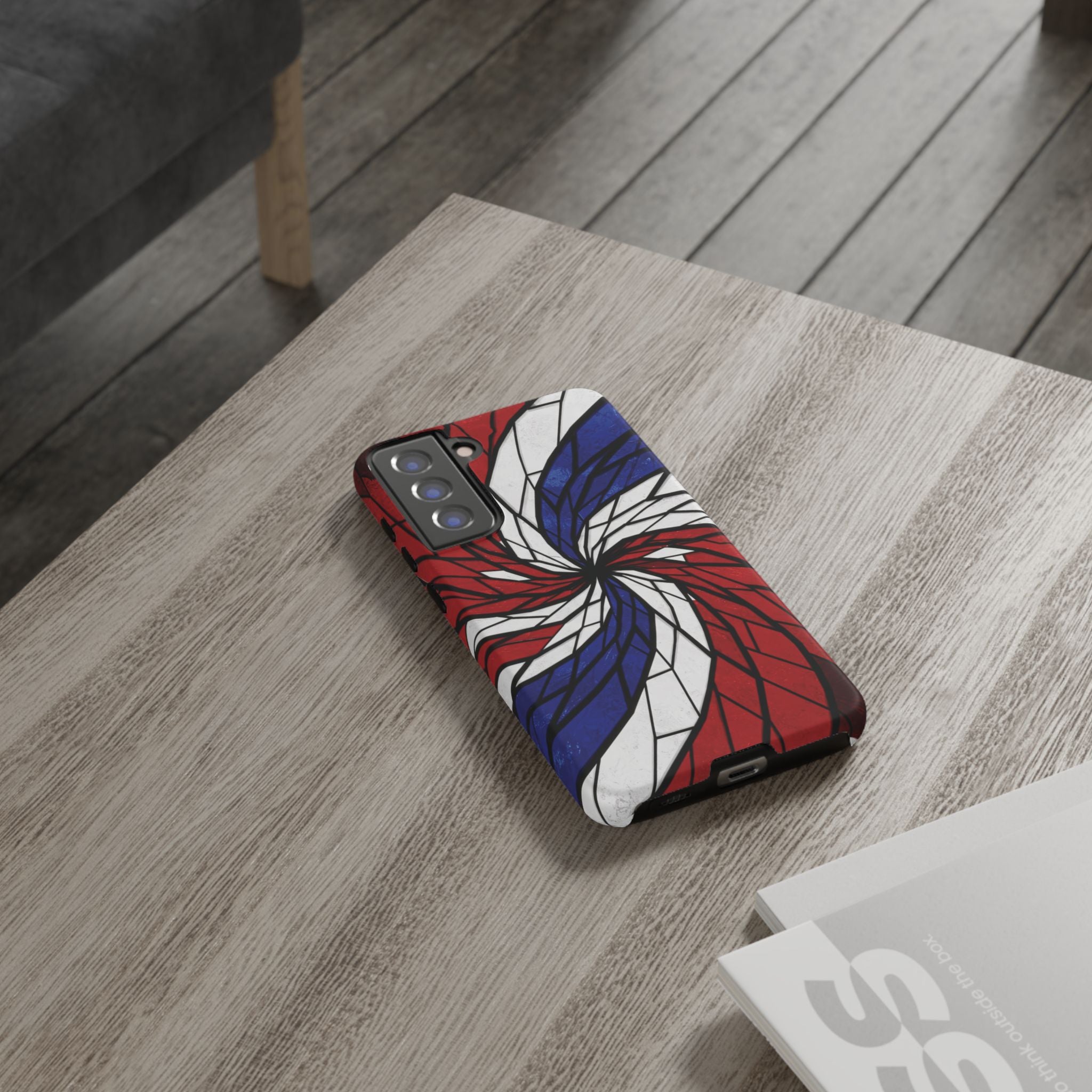 Patriotic Red White & Blue Phone Case – USA Flag Design, Independence Day Gift, Protective Cover for iPhone, Samsung, Pixel