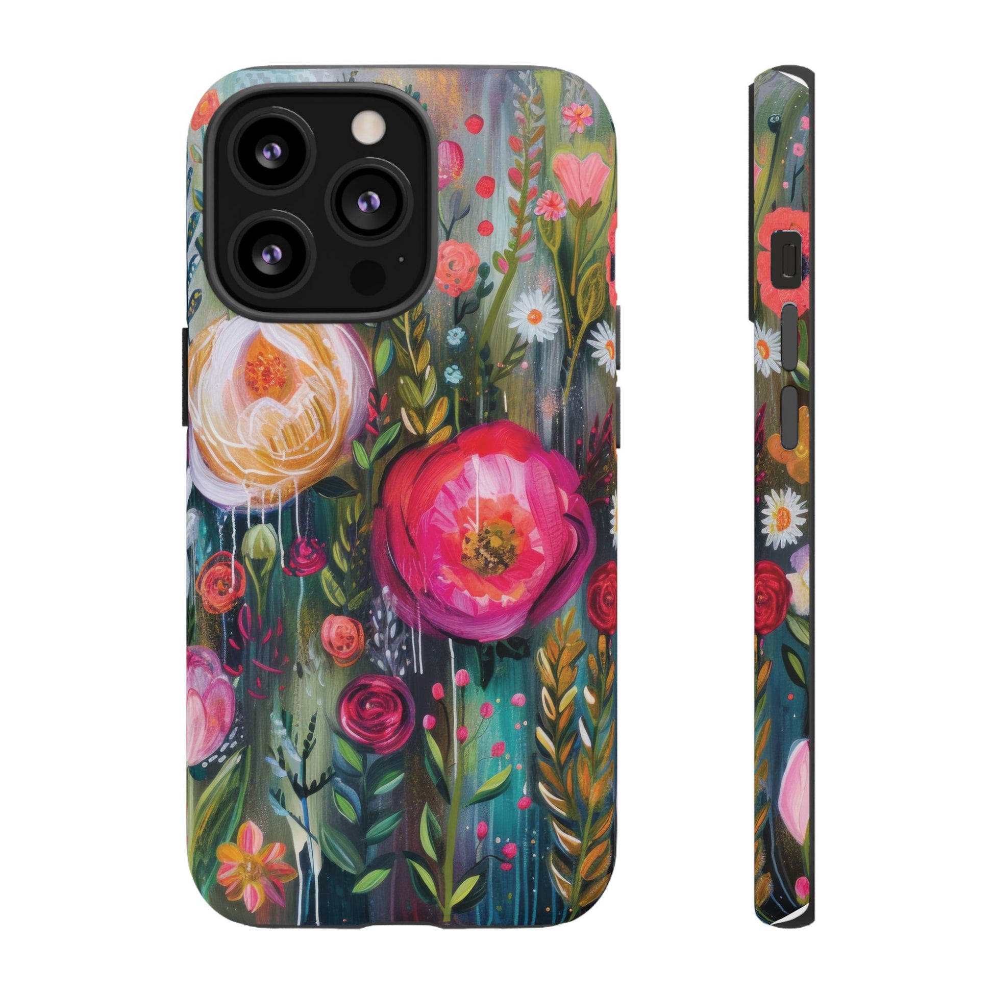 Watercolor Boho Floral Phone Case for iPhone 16 15 14 13 12  21 23 Samsung, and Pixel | Stylish Protective Cover Gift for Her Perfect for Floral Lover
