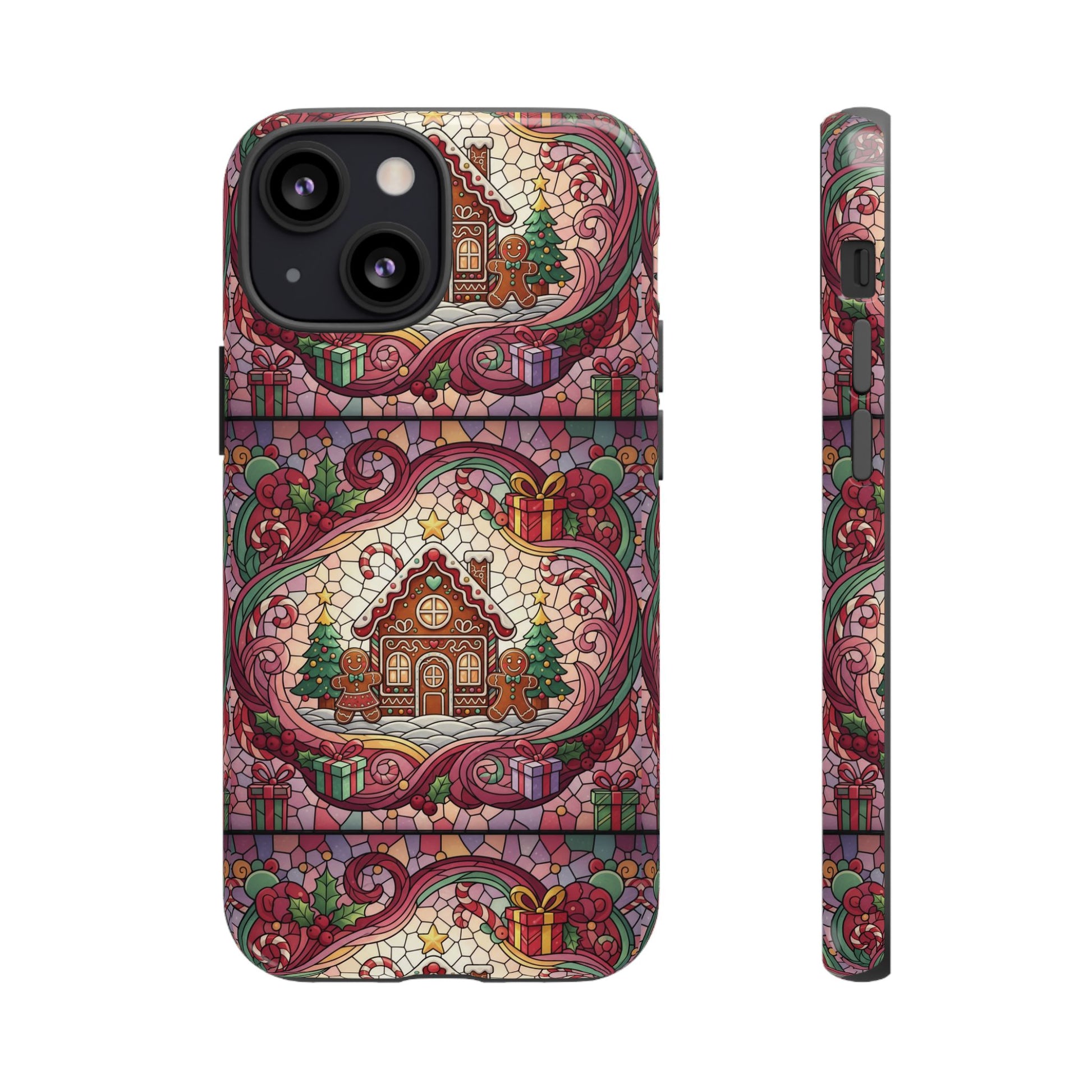 iPhone Case 17, 16  Gingerbread Stained Glass Tough Case Samsung perfect phone case