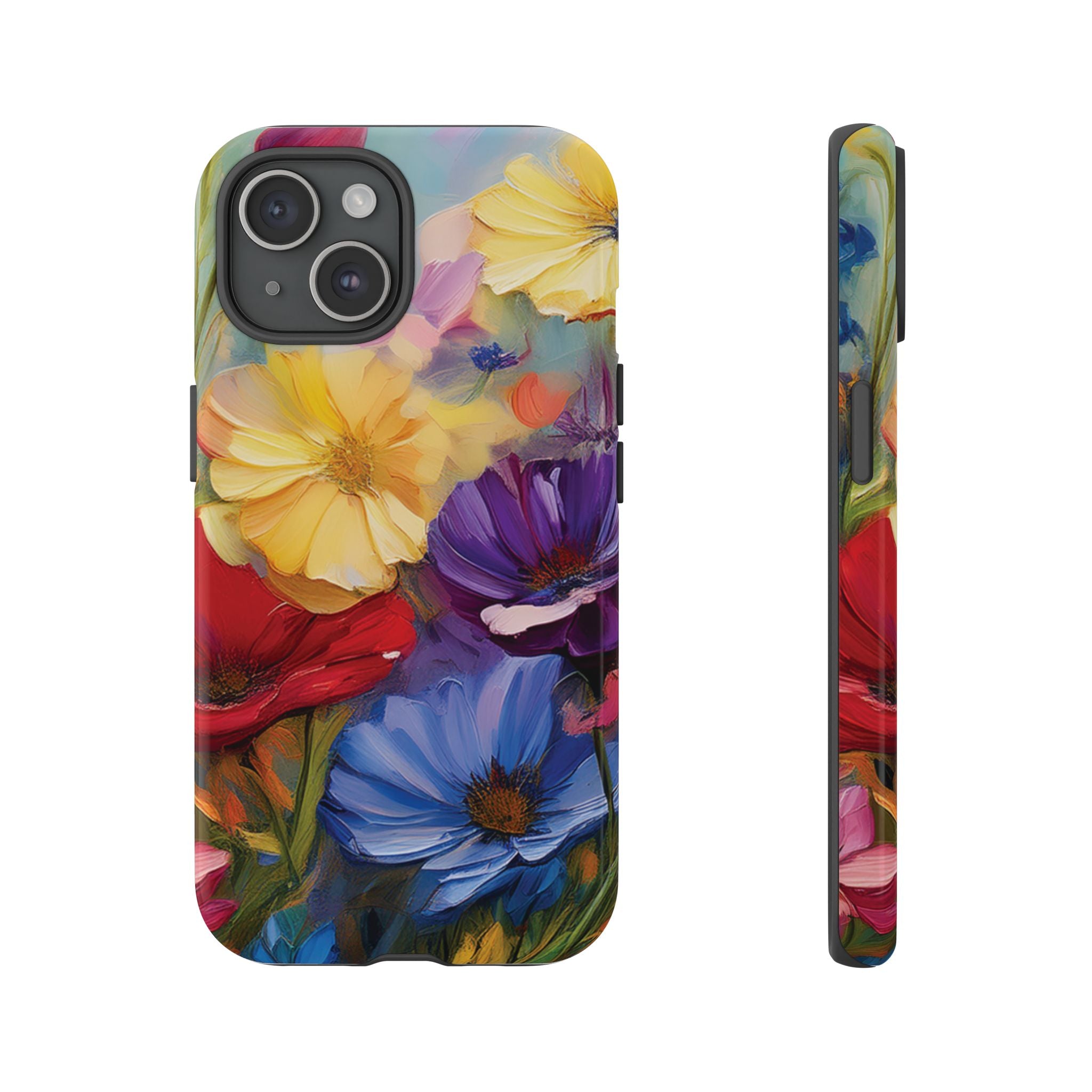 Bold Wildflower Phone Case Bright Hand-Painted Floral Art Vibrant Botanical Design for iPhone & Samsung | Trendy Nature Lover Gift Phone  Galaxy