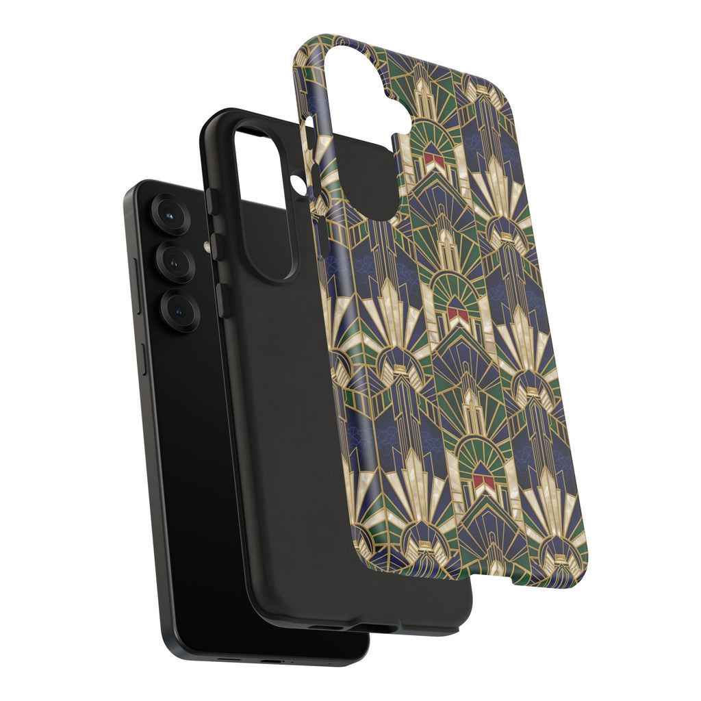 Navy & Gold Art Deco Phone Case — Imperial Art Deco Tough Case