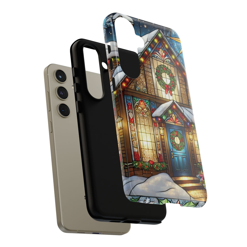Phone Case - Stain Glass Christmas Unique Holiday Protection Gift for Her
