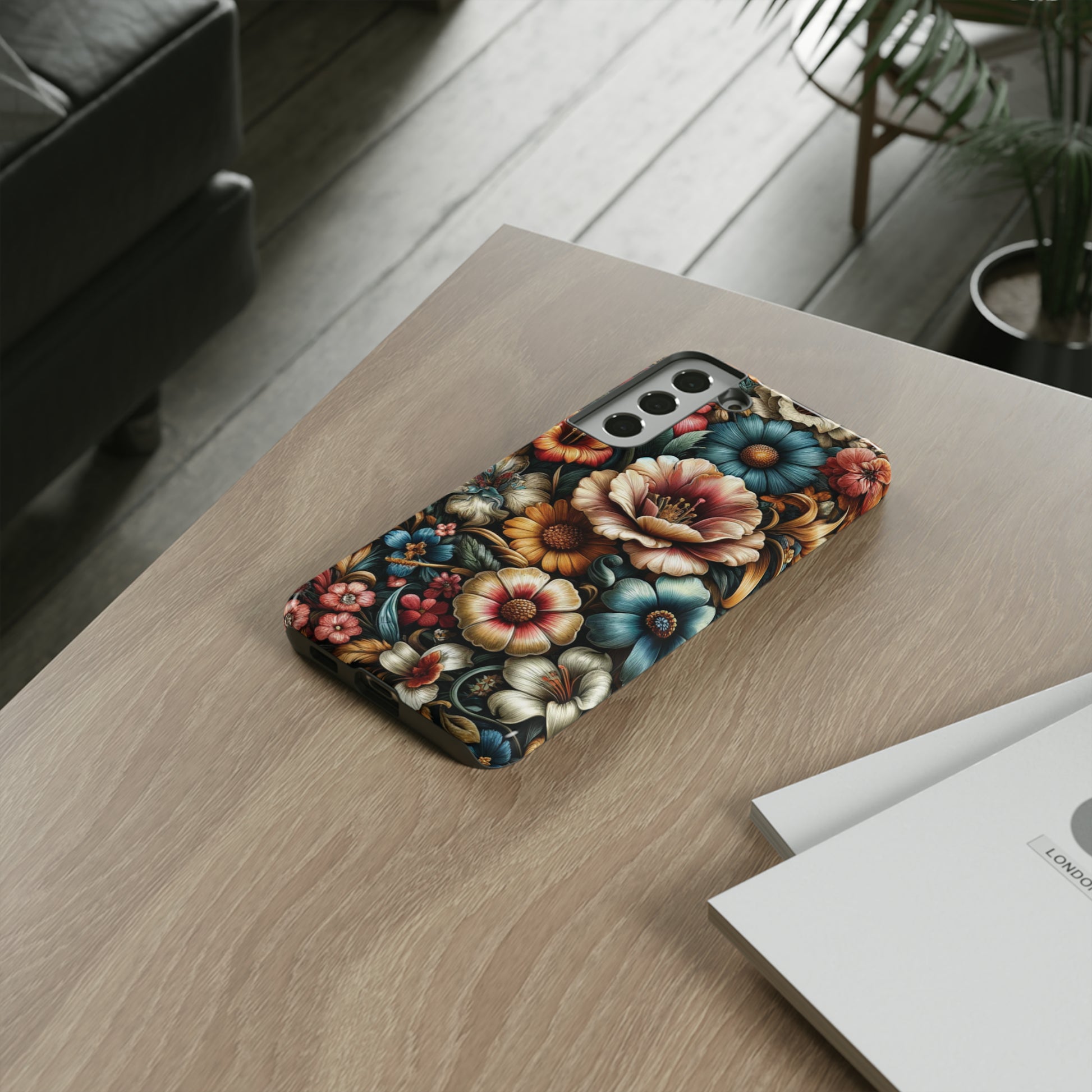 Pastel Floral Design Luxury Phone Tough Case Floral Elegant Durable Stylish for Modern Devices iPhone 15, Samsung iPhone Samsung Accessory Gift for Her.