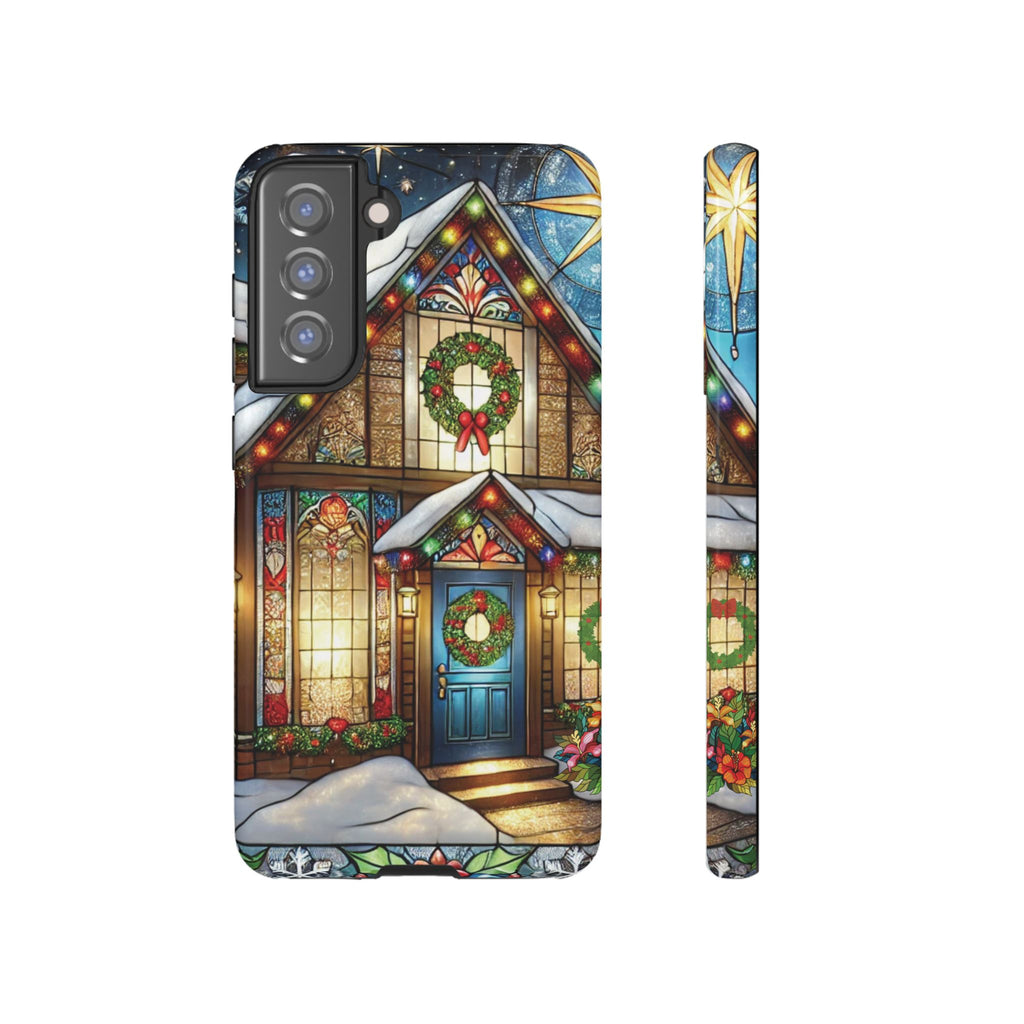 Phone Case - Stain Glass Christmas Unique Holiday Protection Gift for Her