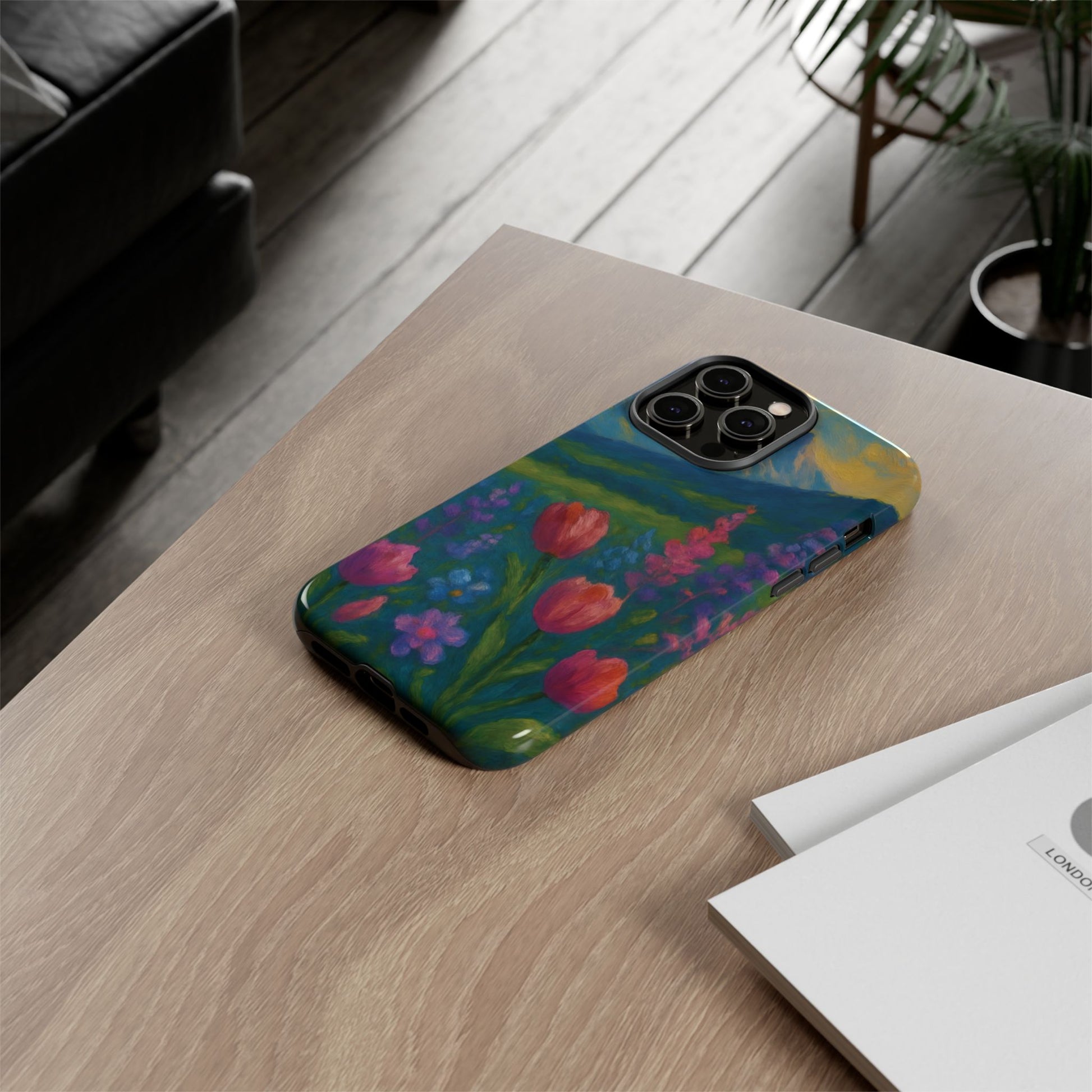 Mountains Wildflowers Phone Case | Vibrant Botanical Floral Design | Nature-Inspired Protective Cover for iPhone & Samsung | Trendy Aesthetic Gift Idea