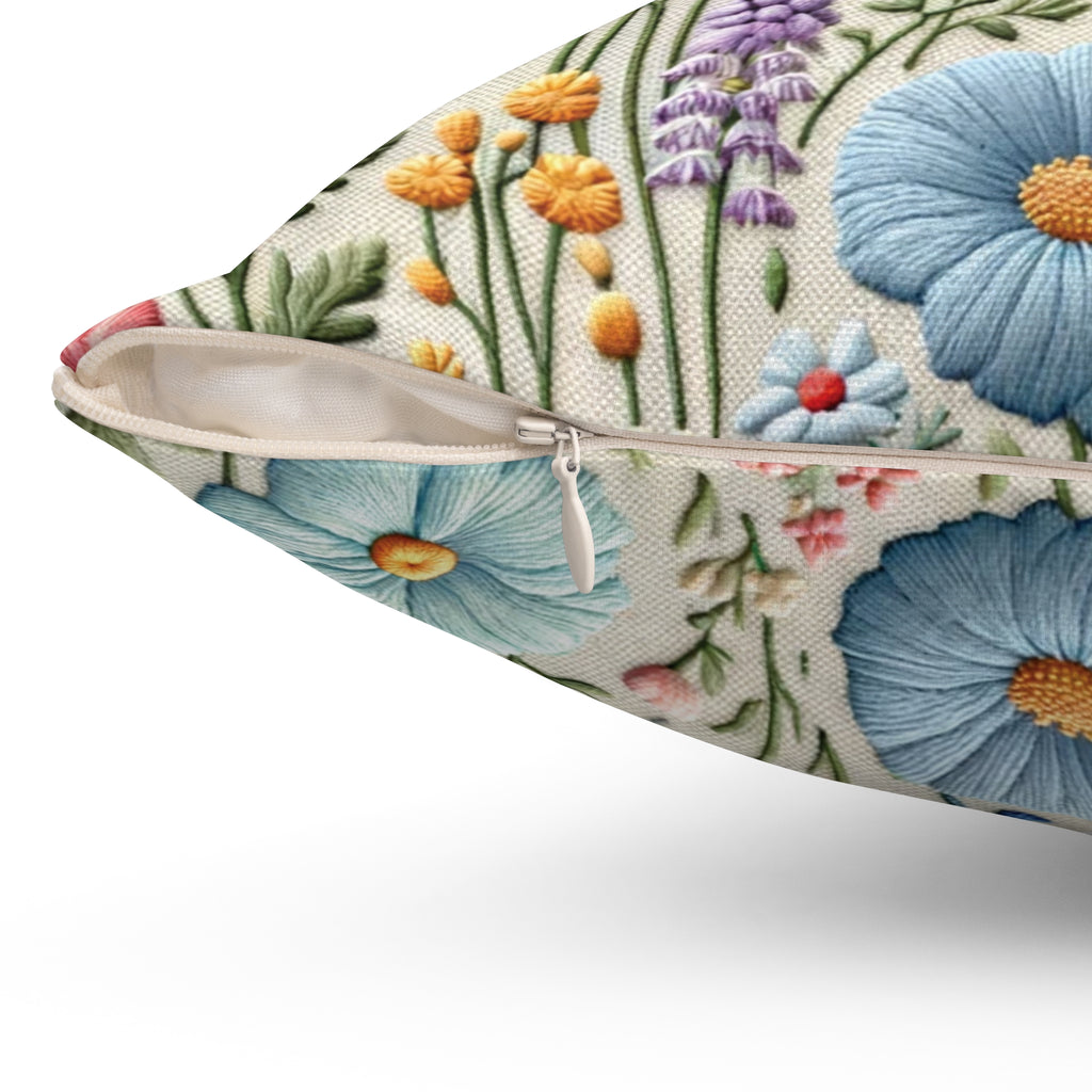 Boho Pastel Wildflowers Decorative Pillow Home Accents Mother's Day Gift Luxurious Home Living Room Comfort for Bedroom or Housewarming Gift New House, Bridal Shower Gift.
