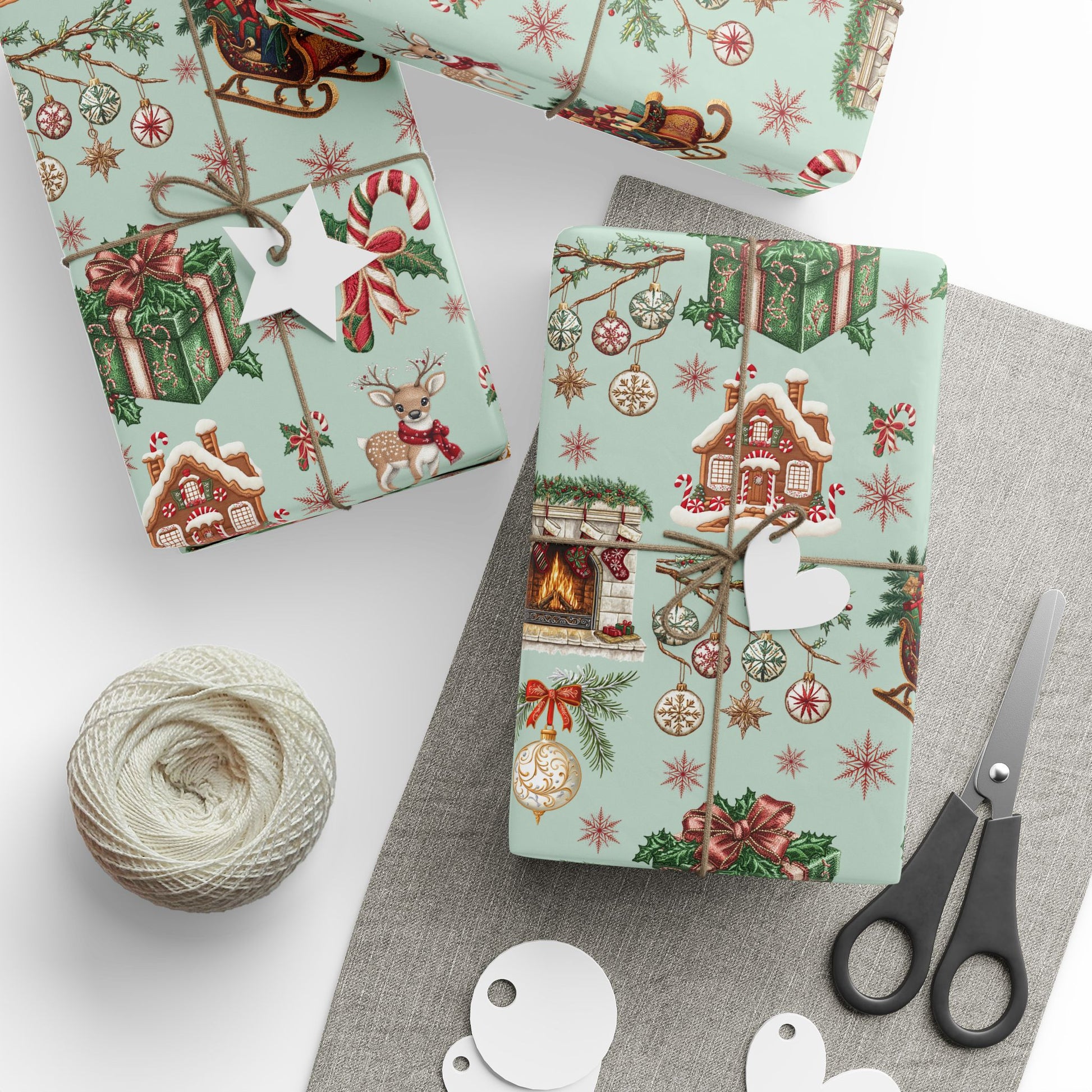 Vintage Christmas Wrapping Paper Festive Holiday Gift Wrap with Retro-Inspired Designs, Perfect for Christmas Presents, Crafting, & Holiday Decor – Premium Quality
