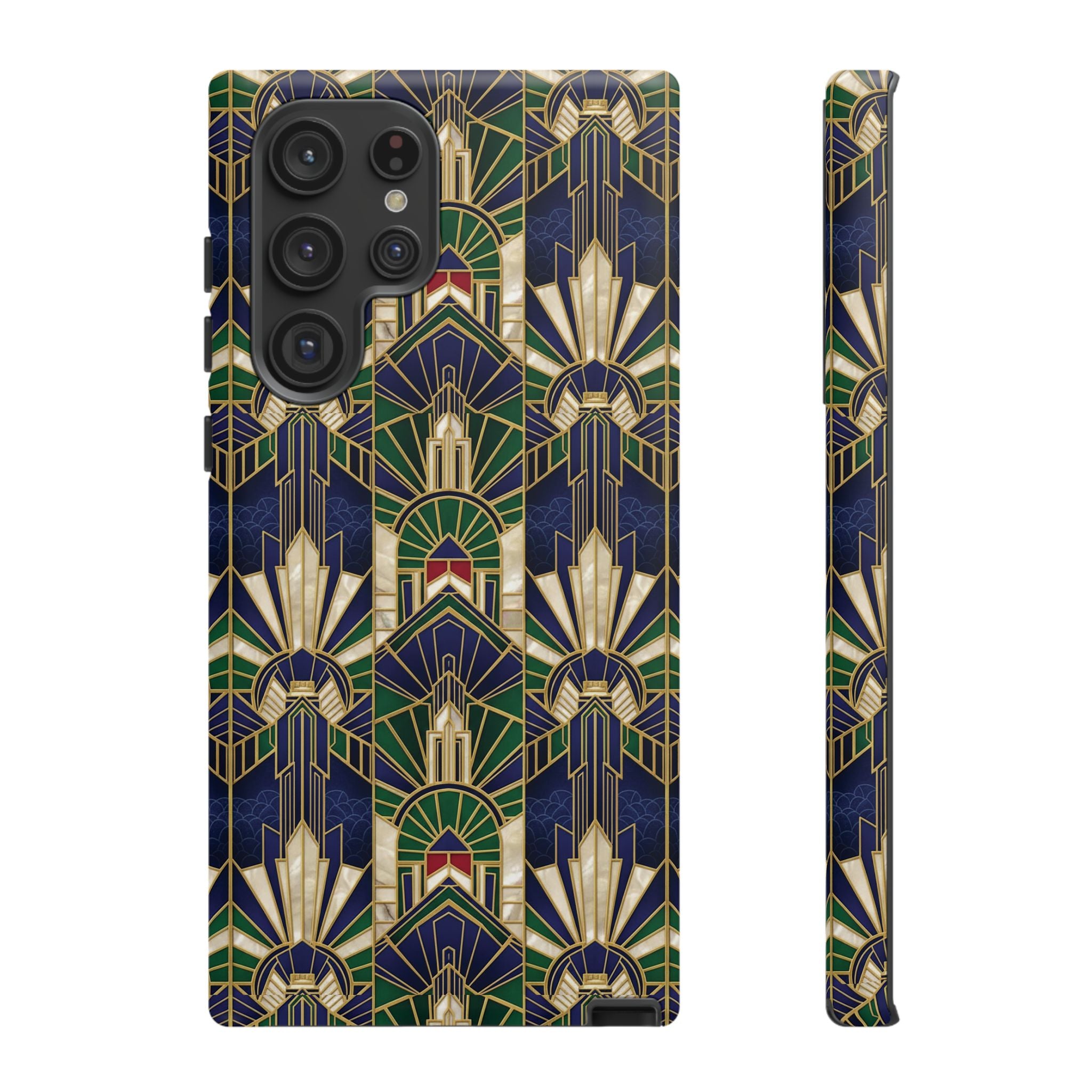 Navy & Gold Art Deco Phone Case — Imperial Art Deco Tough Case