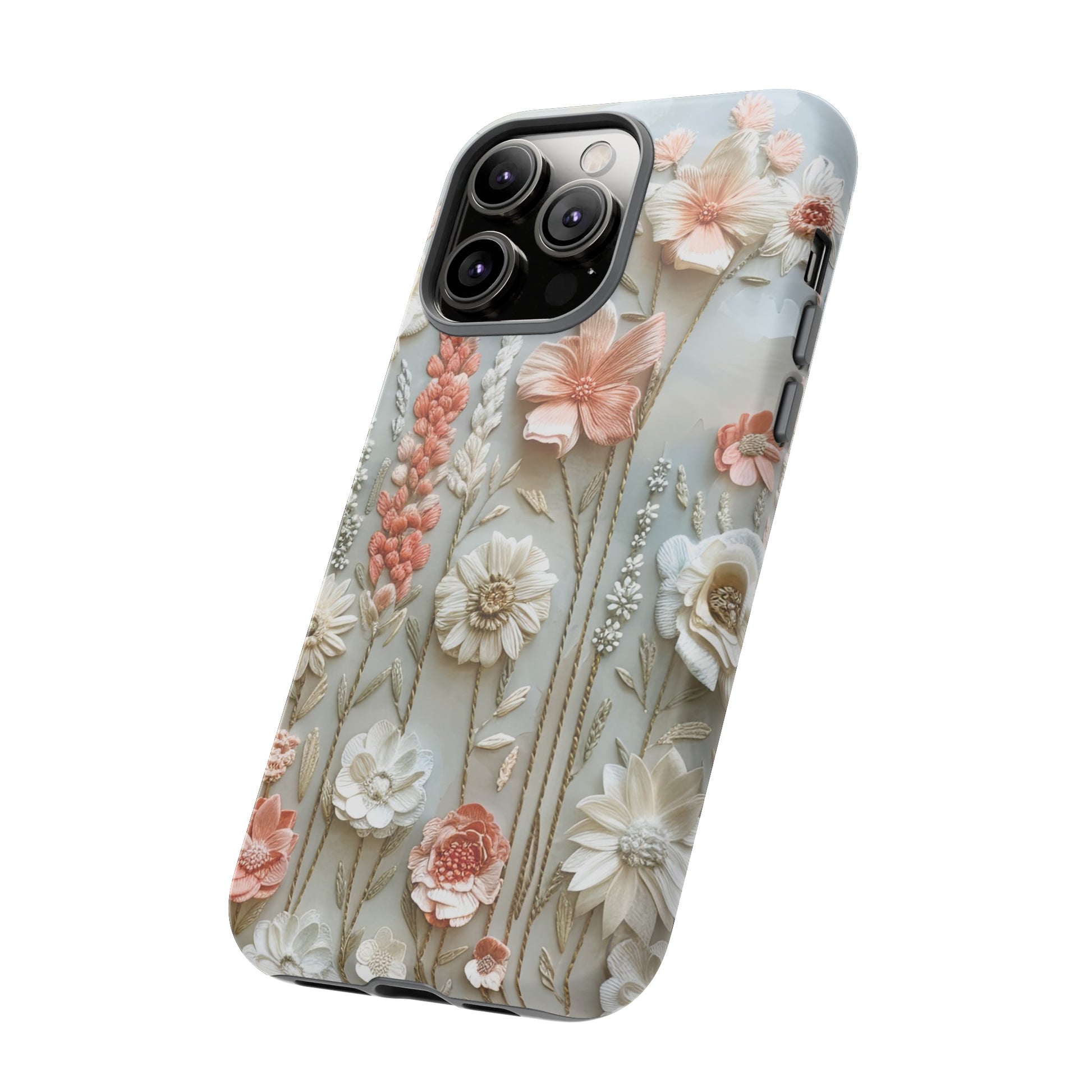 Pastel Wildflowers Protective Phone Case Gift for Her Phone 15, Samsung iPhone Samsung Gift for Her Case iPhone 15, Samsung iPhone Samsung Accessory Gift for Her
